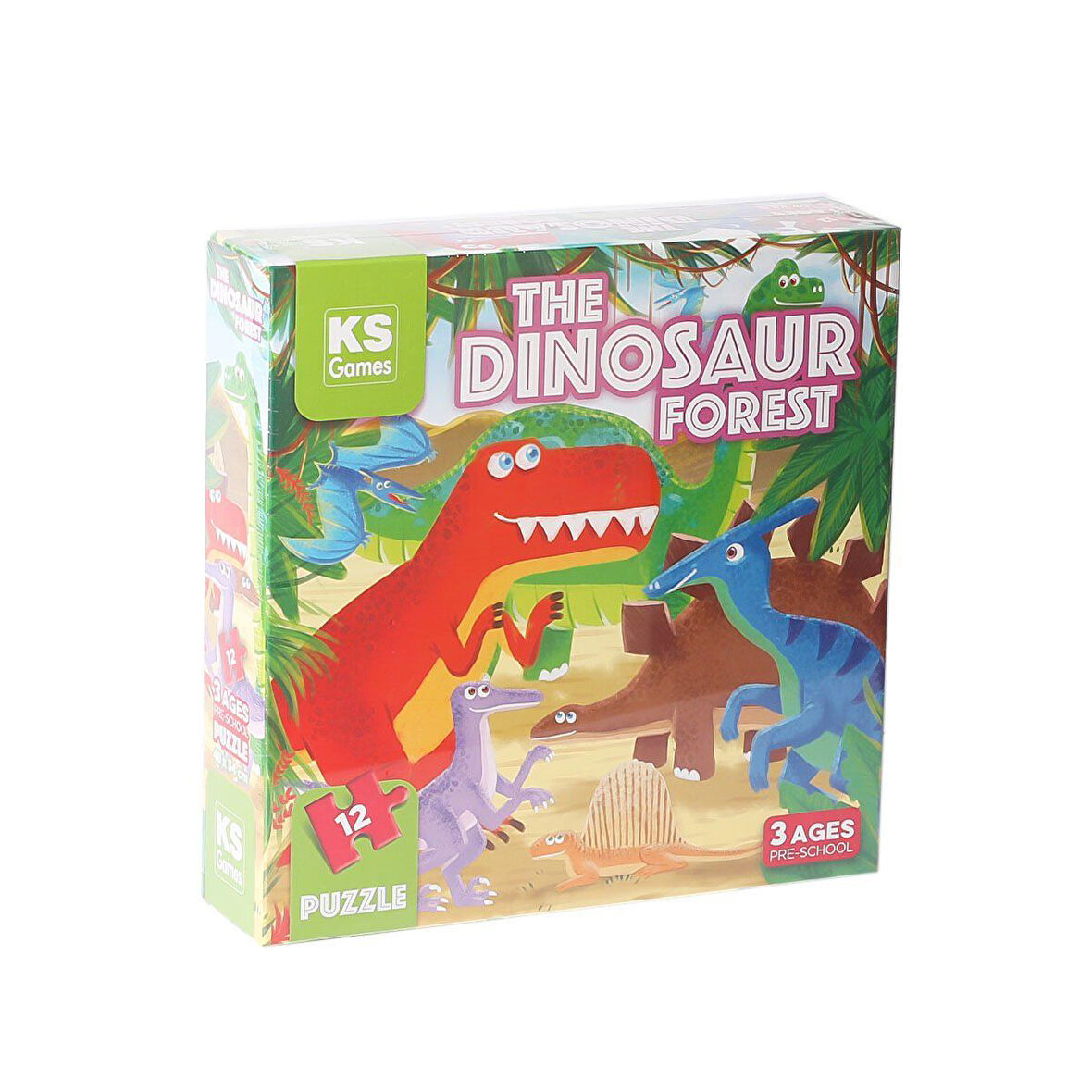Kız Erkek Çocuk Oyuncak PRS 32703 The Dinosaur Forest Pre School Puzzle 12 Parça Kız Erkek Çocuk Oyu