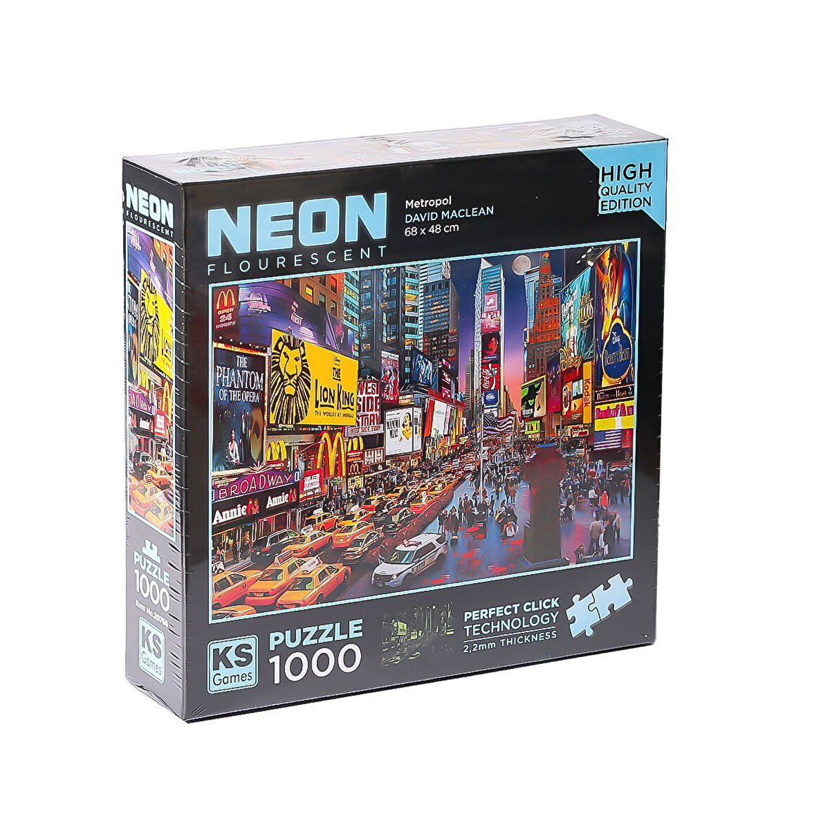 Kız Erkek Çocuk Oyuncak 20766 Neon Metropol 1000 Parça Puzzle -KS Puzzle Kız Erkek Çocuk Oyuncak Eği