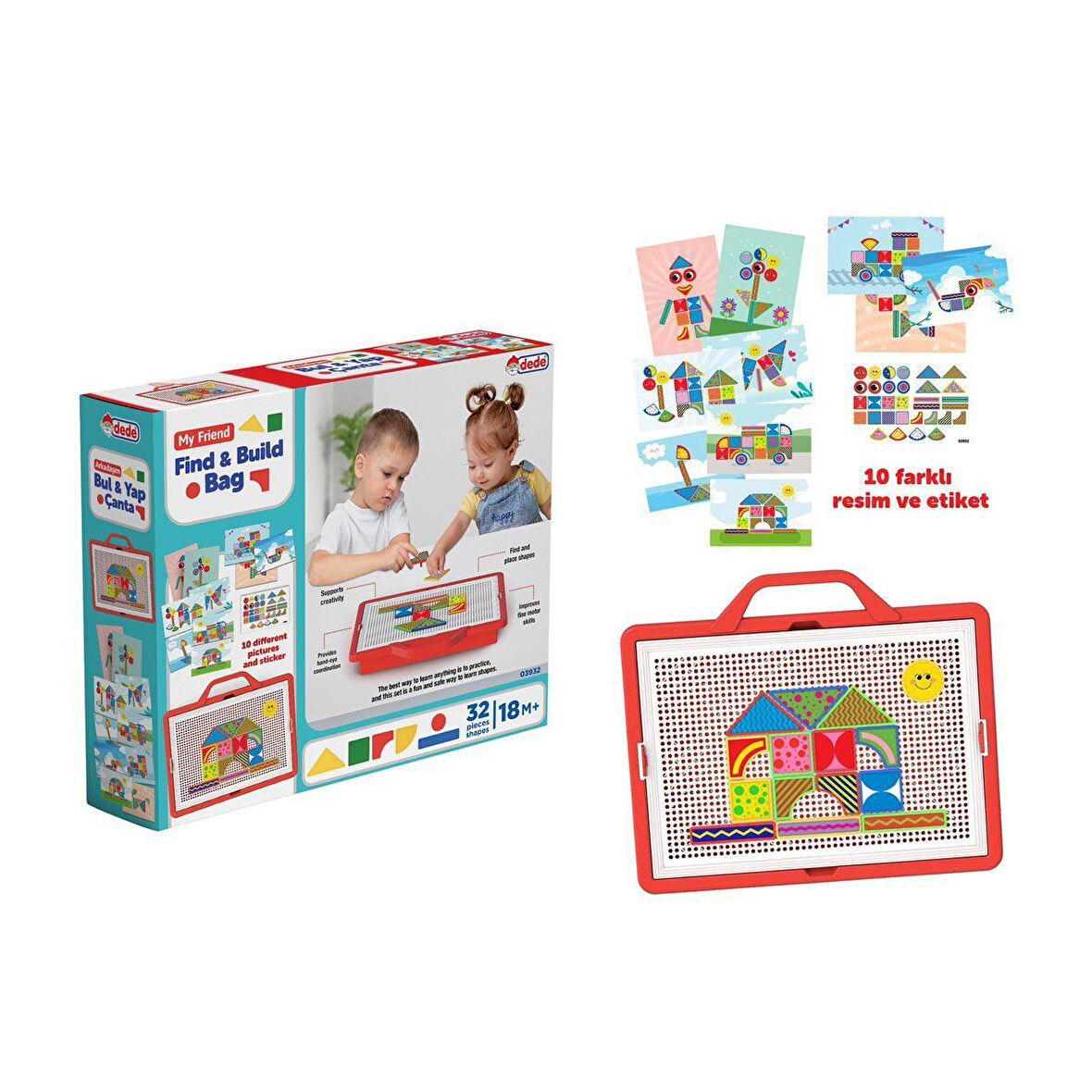 Kız Erkek Çocuk Oyuncak 03932 Arkadaşım Bul Yap Çanta -Dede Kız Erkek Çocuk Oyuncak Eğitici Eğlencel