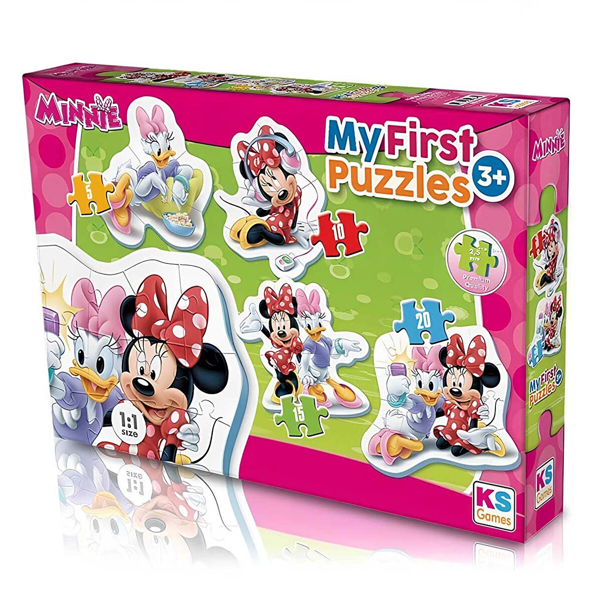 Kız Erkek Çocuk Oyuncak KS Games Minnie My First Puzzle 4 in 1 Kız Erkek Çocuk Oyuncak Eğitici Eğlen