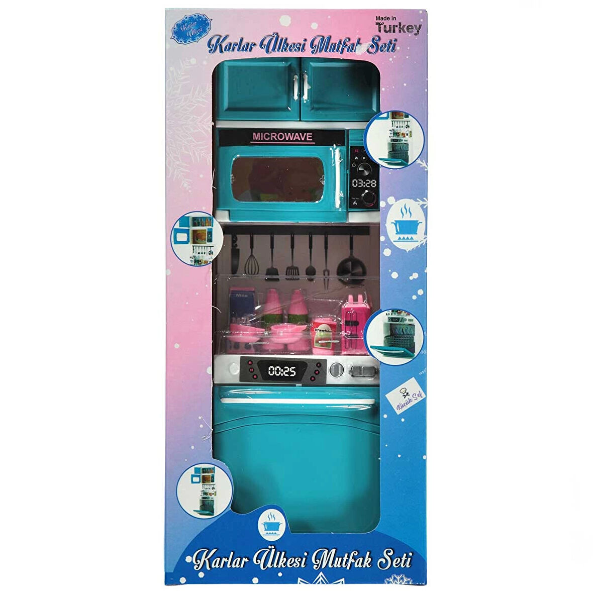 Kız Erkek Çocuk Oyuncak Karlar Ülkesi Mutfak Seti Bulaşık Makinesi Kız Erkek Çocuk Oyuncak Eğitici E