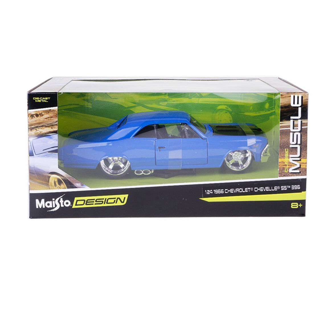 Kız Erkek Çocuk Oyuncak MAY 31333 1:24 1966 Chevrolet Chevelle SS 396 Model Araba Kız Erkek Çocuk Oy