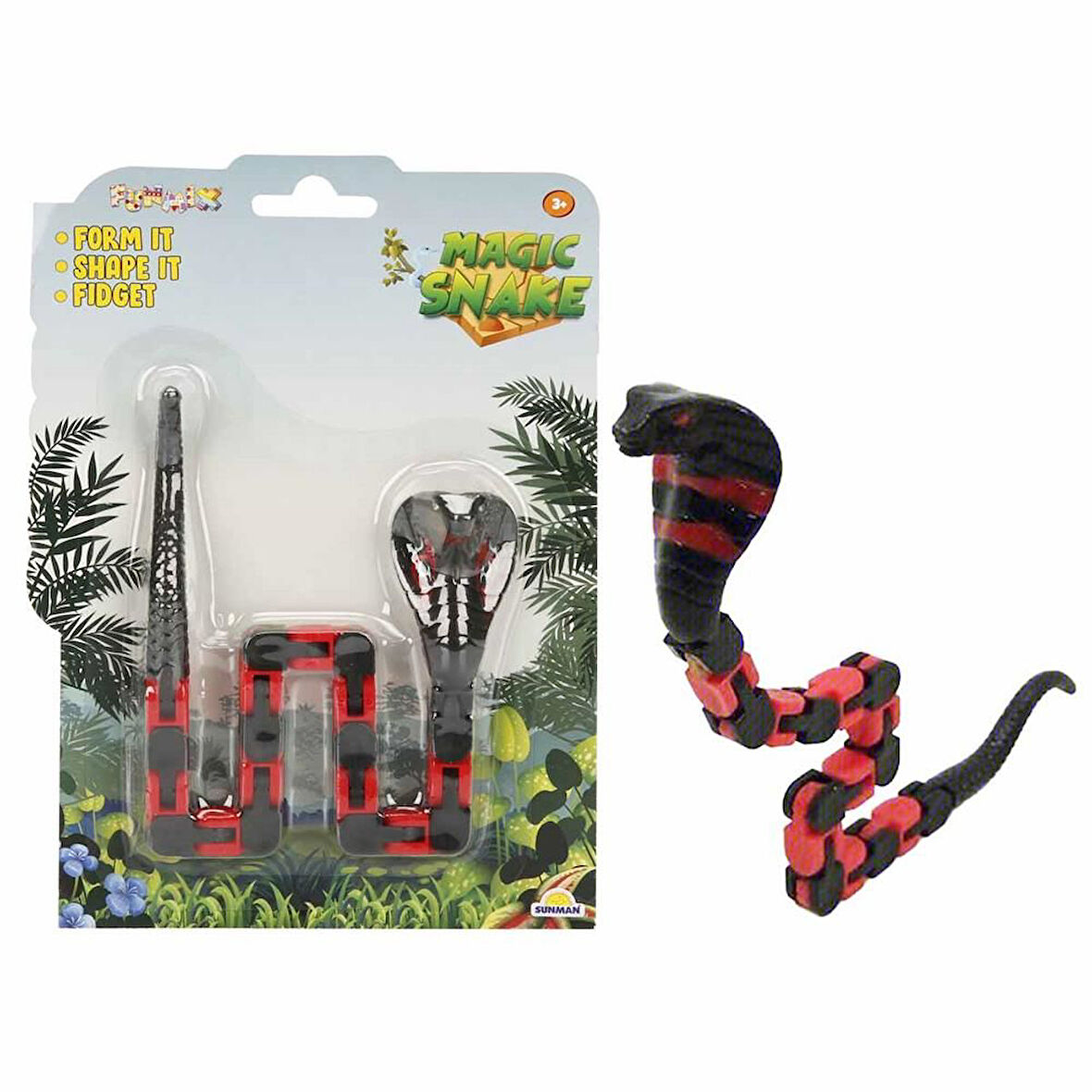 Kız Erkek Çocuk Oyuncak Funmix Bükülebilen Yılan Figürü Kız Erkek Çocuk Oyuncak Eğitici Eğlenceli Oy