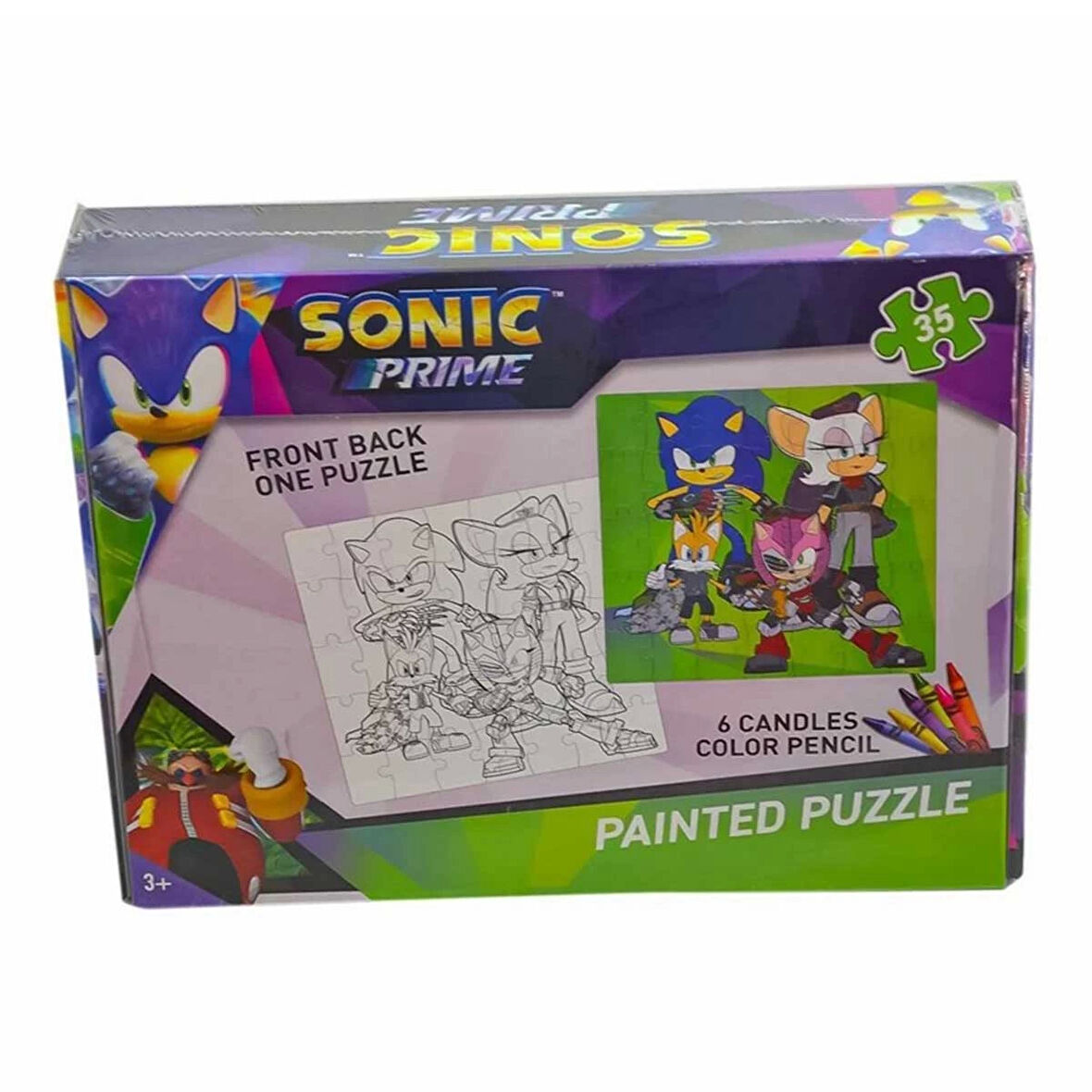 Kız Erkek Çocuk Oyuncak Sonic Boyamalı Puzzle Kız Erkek Çocuk Oyuncak Eğitici Eğlenceli Oyuncak