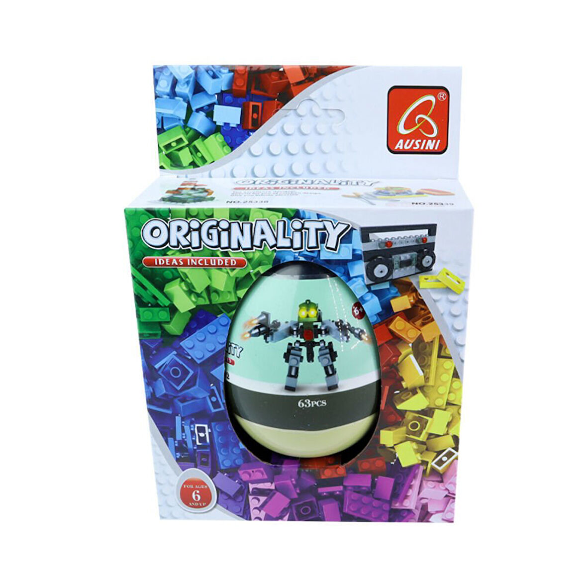 Kız Erkek Çocuk Oyuncak Ausini Özgün Fikirler 63 Parça Yumurta Kutu Kız Erkek Çocuk Oyuncak Eğitici