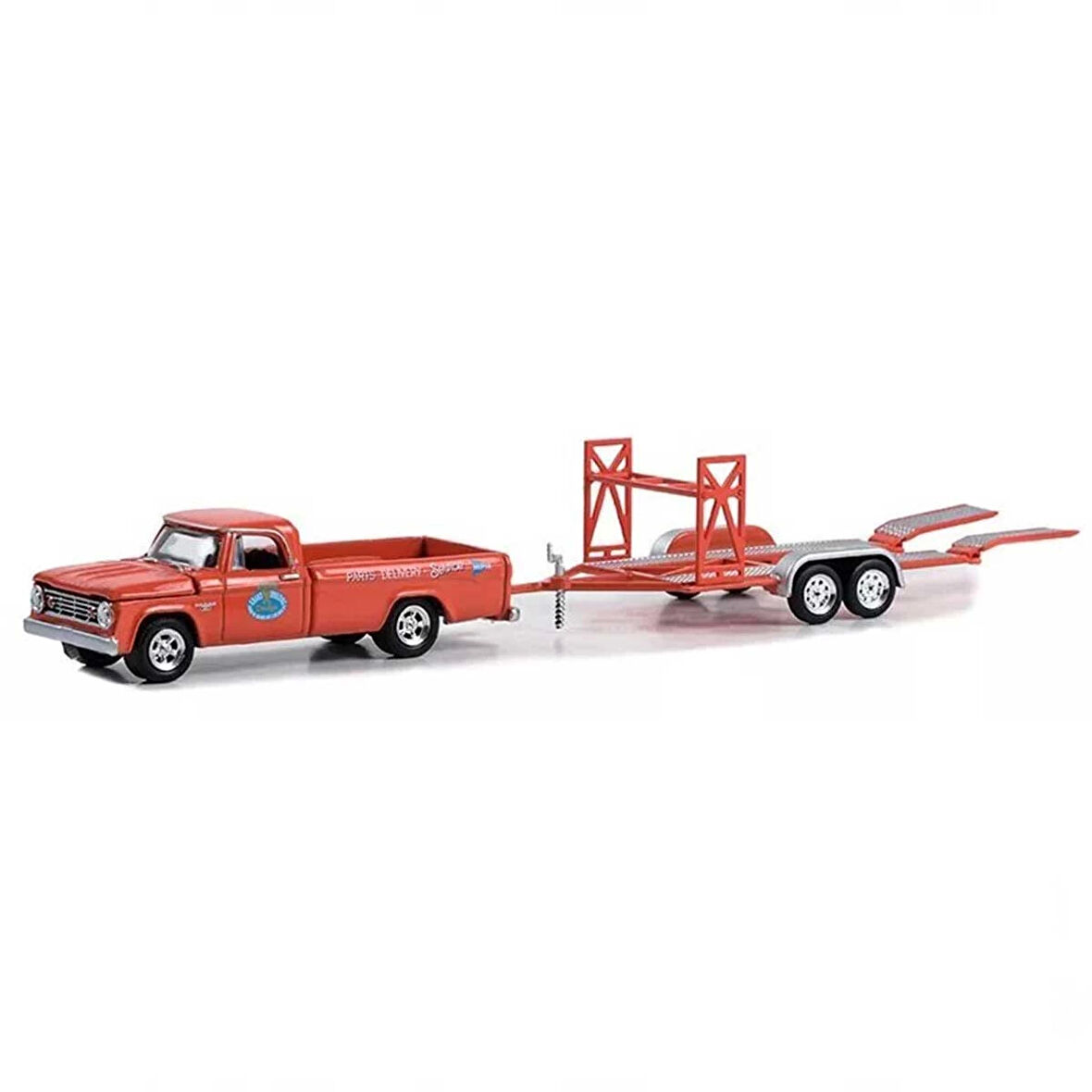 Kız Erkek Çocuk Oyuncak Greenlight 1:64 1967 Dodge D-100 with Tandem Car Trailer Kız Erkek Çocuk Oyu