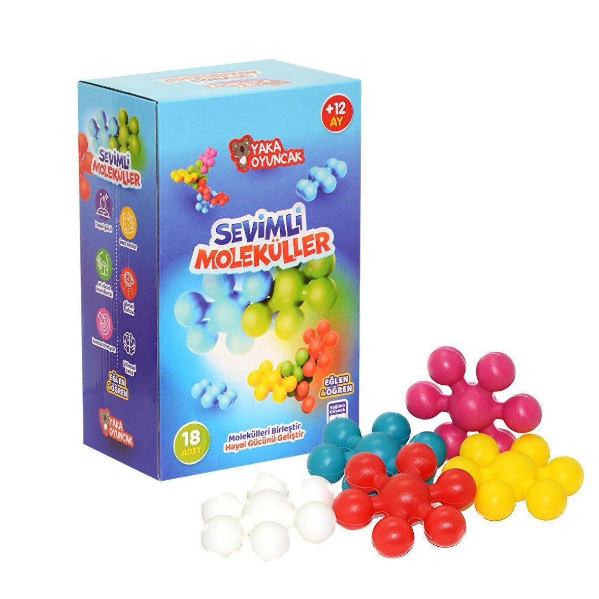 Kız Erkek Çocuk Oyuncak YK-024 Yaka, Sevimli Moleküller Kız Erkek Çocuk Oyuncak Eğitici Eğlenceli Oy