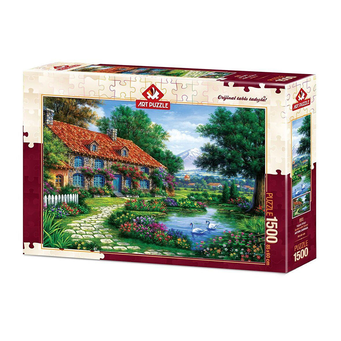 Kız Erkek Çocuk Oyuncak 4551 Art Puzzle Kuğulu Bahçe 1500 parça Puzzle / +15 yaş Kız Erkek Çocuk Oyu