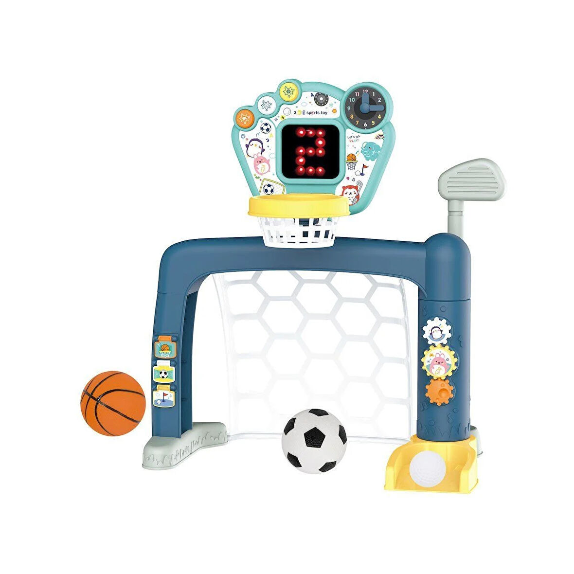 Kız Erkek Çocuk Oyuncak BAO-1908C Futbol, Basket ve Golf Oyun Seti -Vardem Kız Erkek Çocuk Oyuncak E