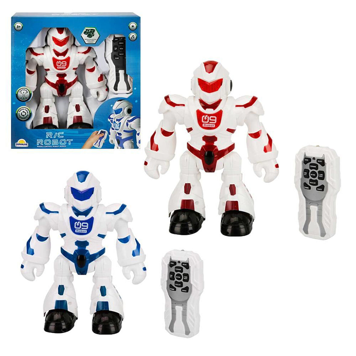 Kız Erkek Çocuk Oyuncak Uzaktan Kumandalı Müzikli ve Işıklı Programlanabilir Robot 1adet Fiyatıdır K