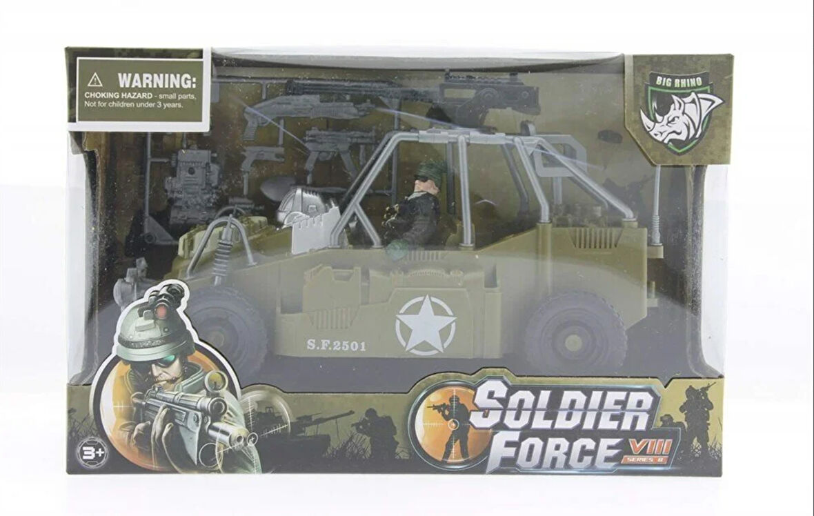 Kız Erkek Çocuk Oyuncak Combat Force Figür ve Askeri Buggy Kız Erkek Çocuk Oyuncak Eğitici Eğlenceli