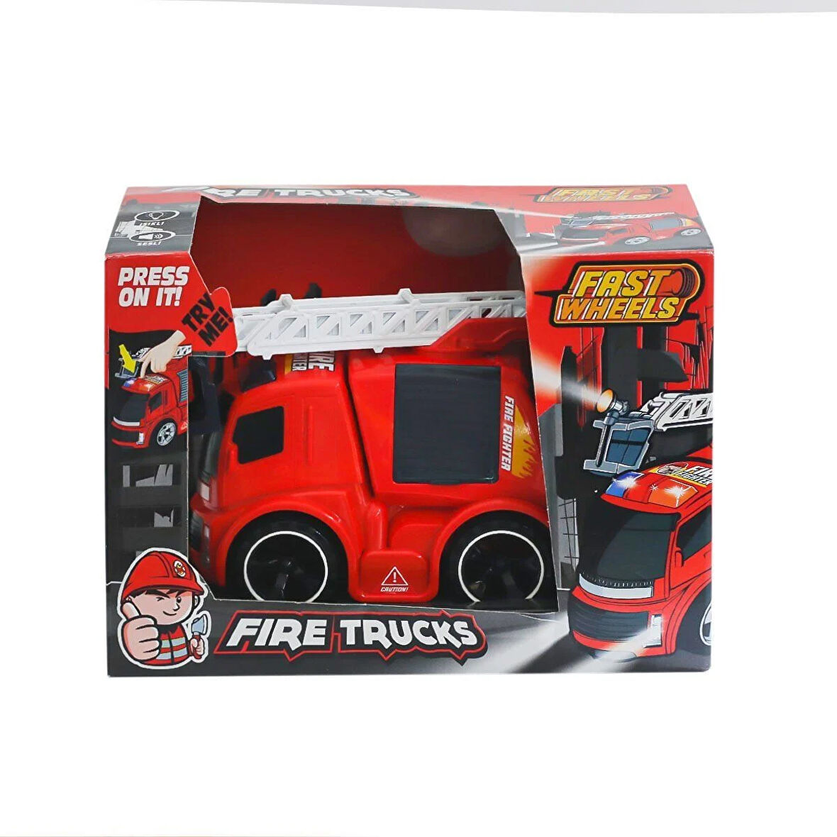 Kız Erkek Çocuk Oyuncak ER-243 Fast Wheels İtfaiye Kamyonu Kız Erkek Çocuk Oyuncak Eğitici Eğlenceli