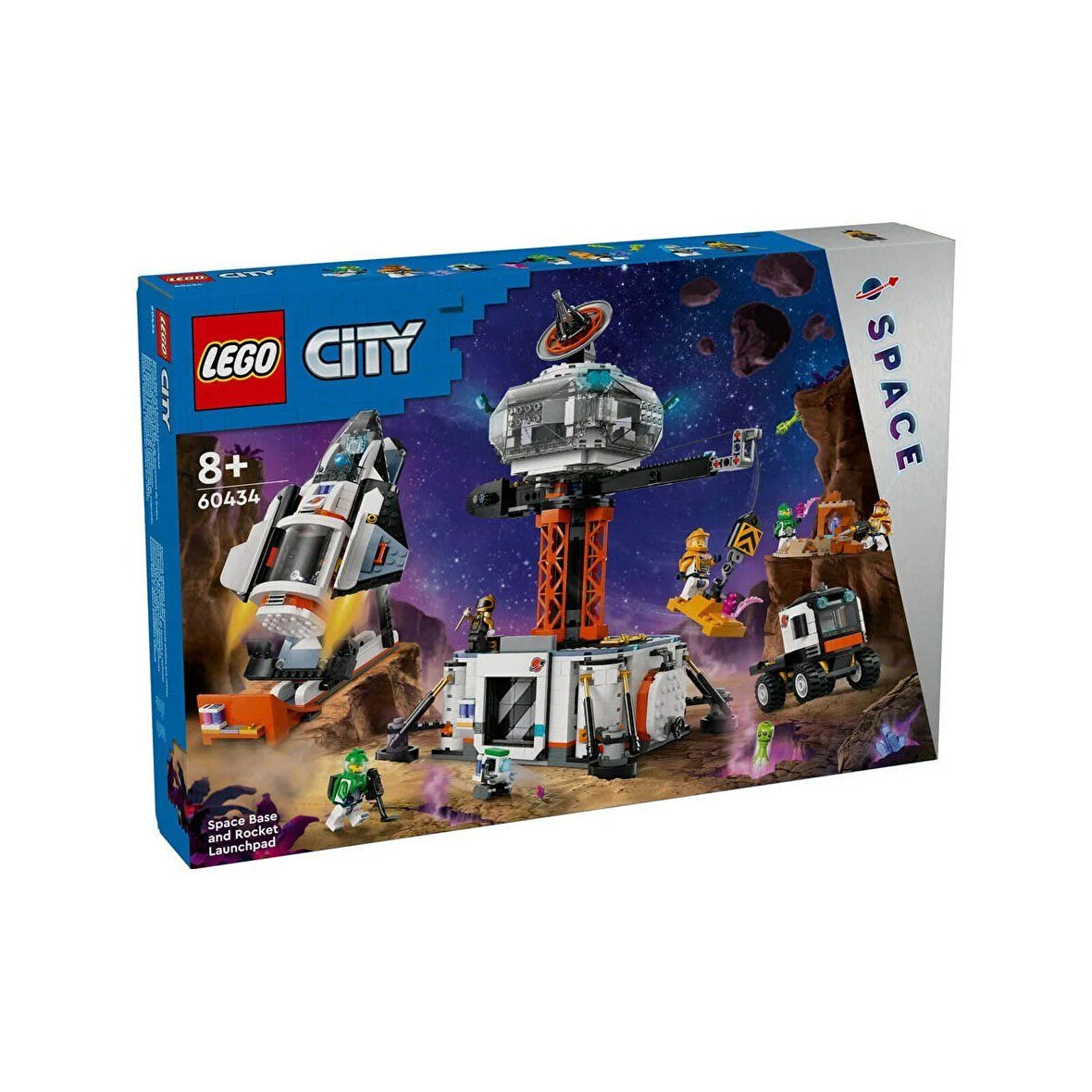 Kız Erkek Çocuk Oyuncak 60434 LEGO® City Uzay Üssü ve Roket Fırlatma Rampası 1422 parça +8 yaş Kız E