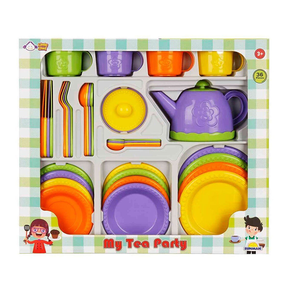 Kız Erkek Çocuk Oyuncak 4682 Little Chef Çay Seti 36 Parça Kız Erkek Çocuk Oyuncak Eğitici Eğlenceli