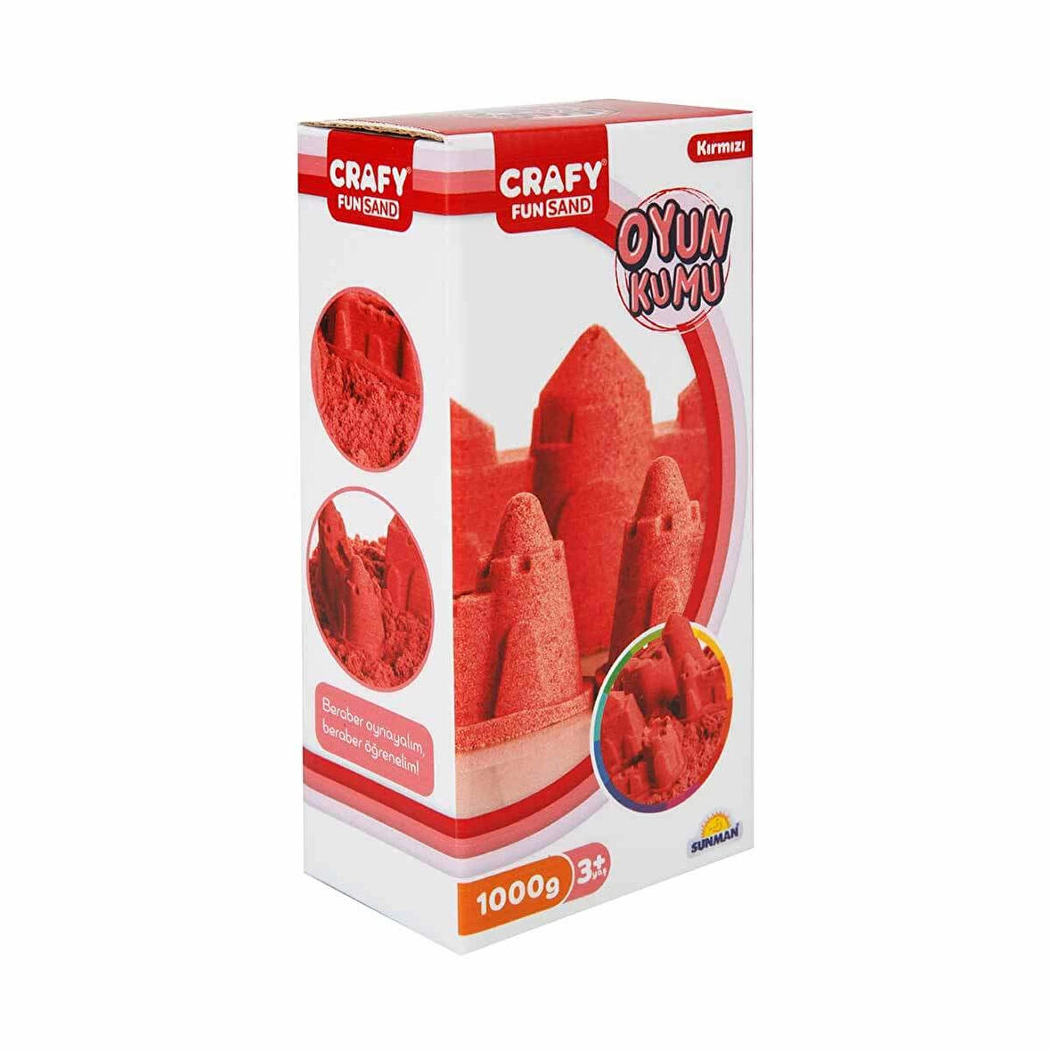 Kız Erkek Çocuk Oyuncak Fun Dough Kinetik Kum 1000 g Kırmızı Kız Erkek Çocuk Oyuncak Eğitici Eğlence