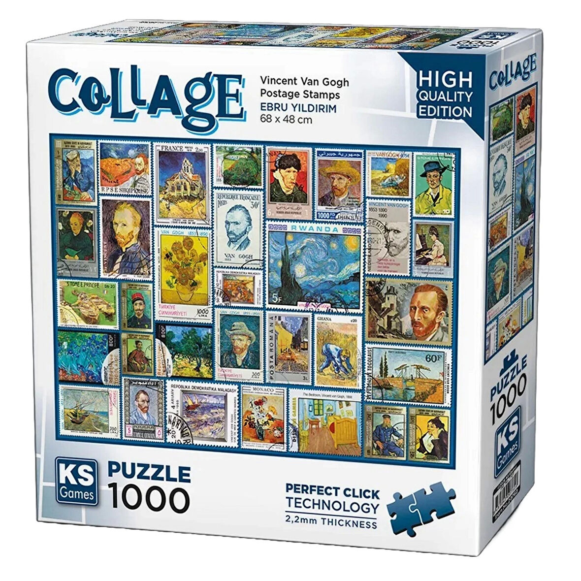 Kız Erkek Çocuk Oyuncak KS Games Postage Stamps - Gogh Puzzle 1000 Parça 20760 Kız Erkek Çocuk Oyunc