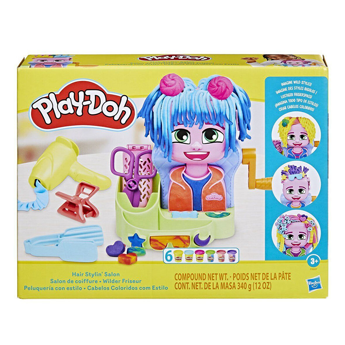 Kız Erkek Çocuk Oyuncak F8807 Play-Doh Renkli Kuaför Salonu+3 yaş Kız Erkek Çocuk Oyuncak Eğitici Eğ