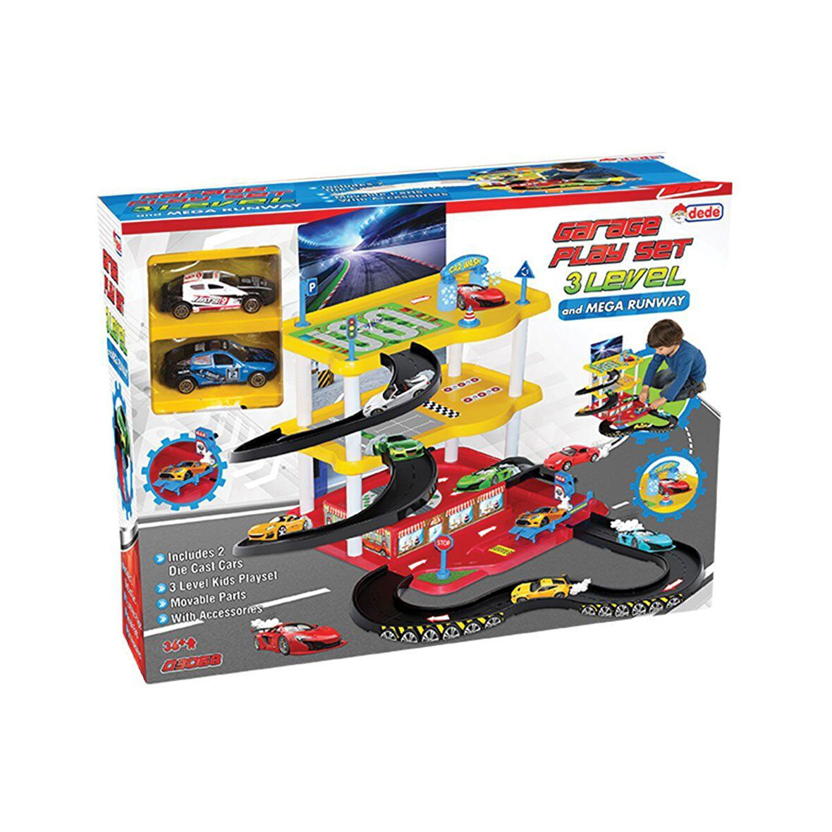 Kız Erkek Çocuk Oyuncak 03068 3 KATLI GARAJ OYUN SETİ Kız Erkek Çocuk Oyuncak Eğitici Eğlenceli Oyun