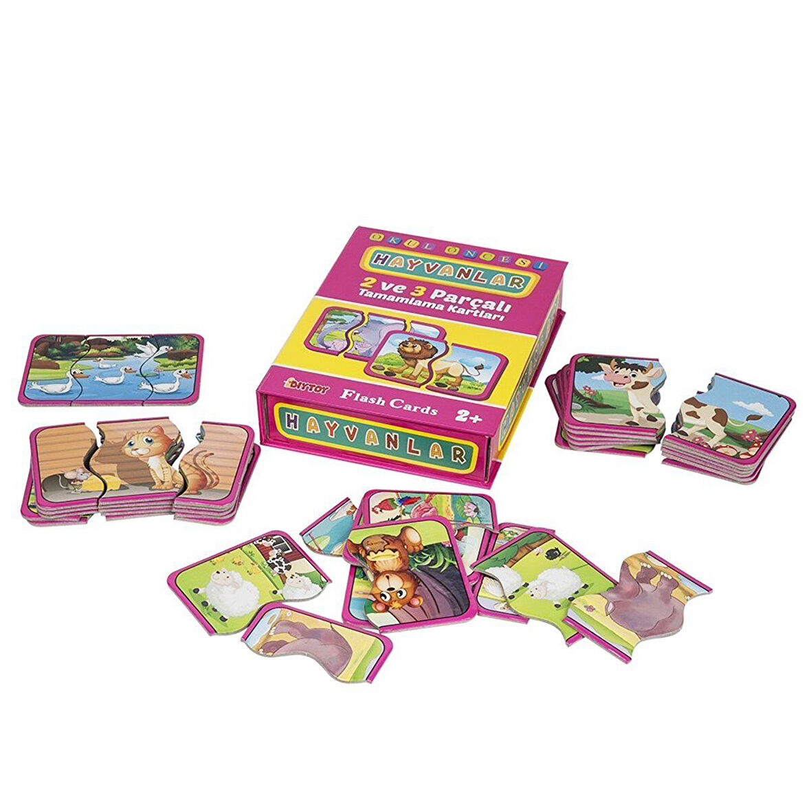 Kız Erkek Çocuk Oyuncak 1185 DıyToy Flash Cards - Hayvanlar / + 2 yaş Kız Erkek Çocuk Oyuncak Eğitic