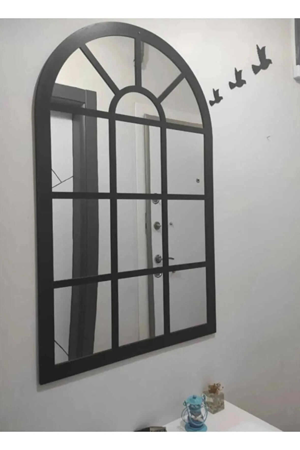 Pencere Ayna Dekoratif Pleksi Aynalı Kullanıma Hazır 50x80cm Üç Adet Kuş Hediyeli Hint