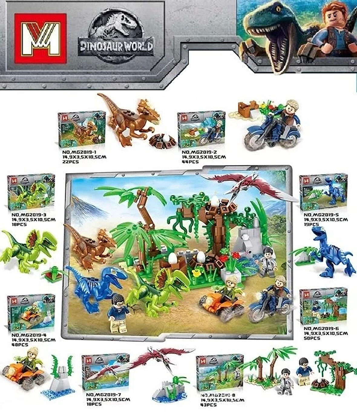 Dinosaur World Dinazor  Seti 43 Parça