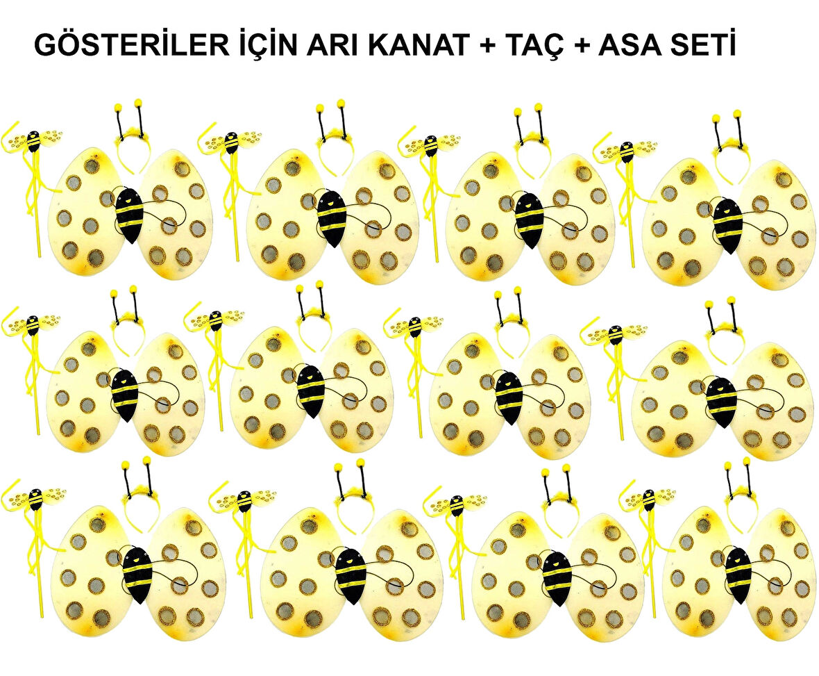 Okul Gösterileri için 12&#39;li Arı Kanadı Seti - Etkinlik Kanatları