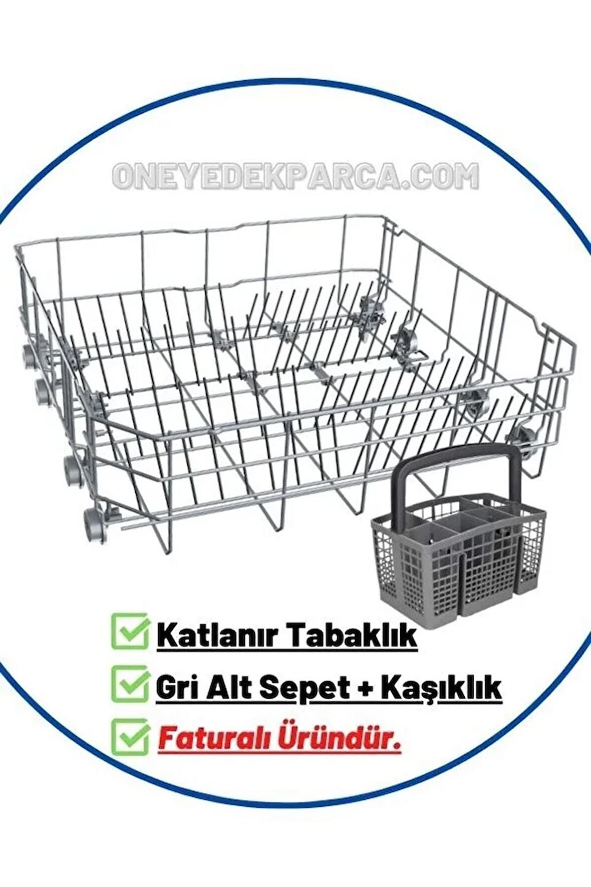 D1 4001 Eı Bulaşık Makinesi Alt Sepet (gri)