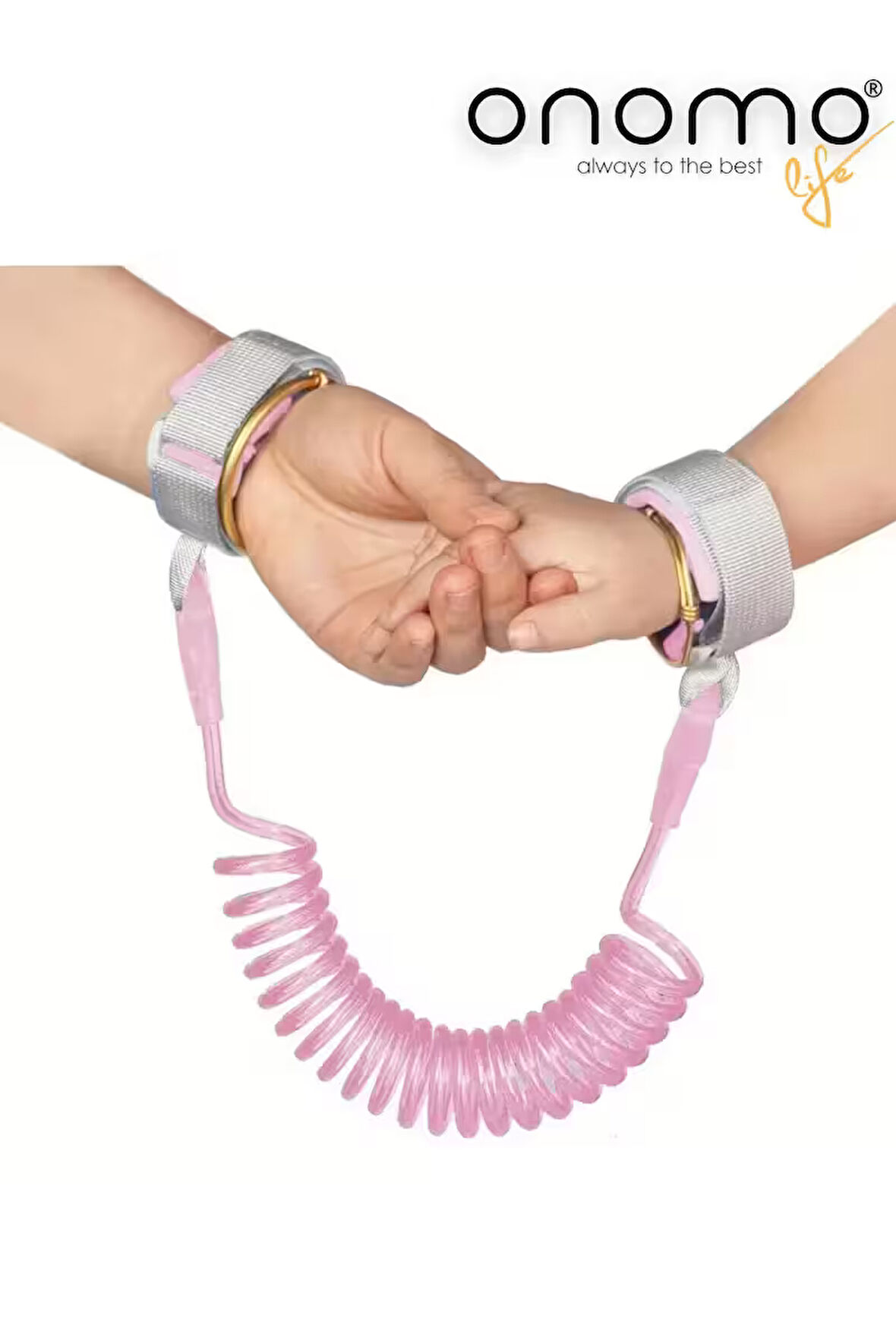 Life Pembe Çocuk Bebek Kaybolma Önleyici Yürüyüş Emniyet Kemeri Anne Bileklik Güvenlik Bilekliği