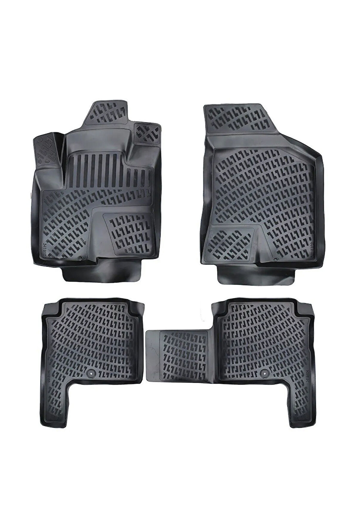 Hyundai SantaFe 7 Koltuk 2015 Araca Özel Tasarım 3D Havuzlu Paspas