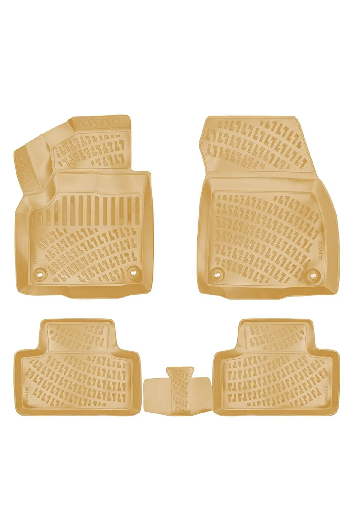 Land Rover Range Rover Evoque 2017 Araca Özel Tasarım 3D Havuzlu Bej Paspas