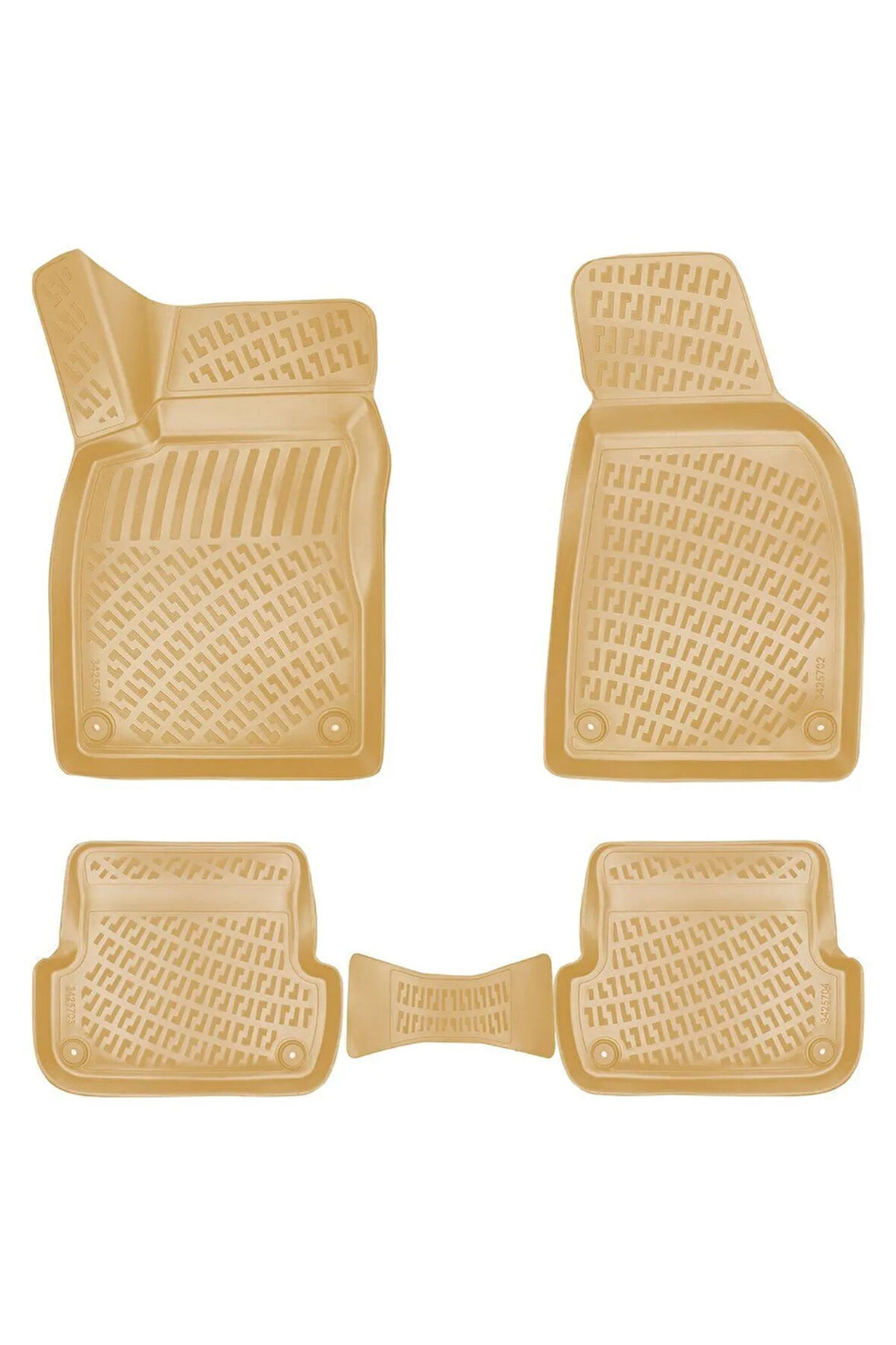 Audi A4 B7 2006 Araca Özel Tasarım 3D Havuzlu Bej Paspas