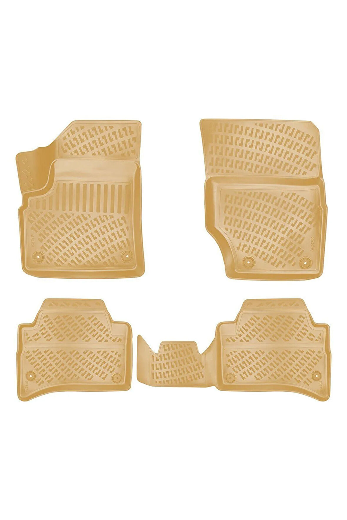 Volkswagen Touareg 2002 Araca Özel Tasarım 3D Havuzlu Bej Paspas