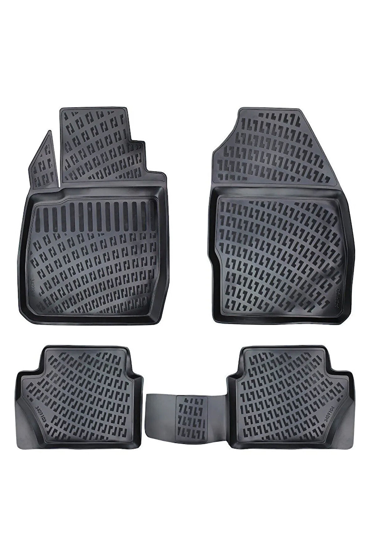 Ford Fusion 2006 Araca Özel Tasarım 3D Havuzlu Paspas