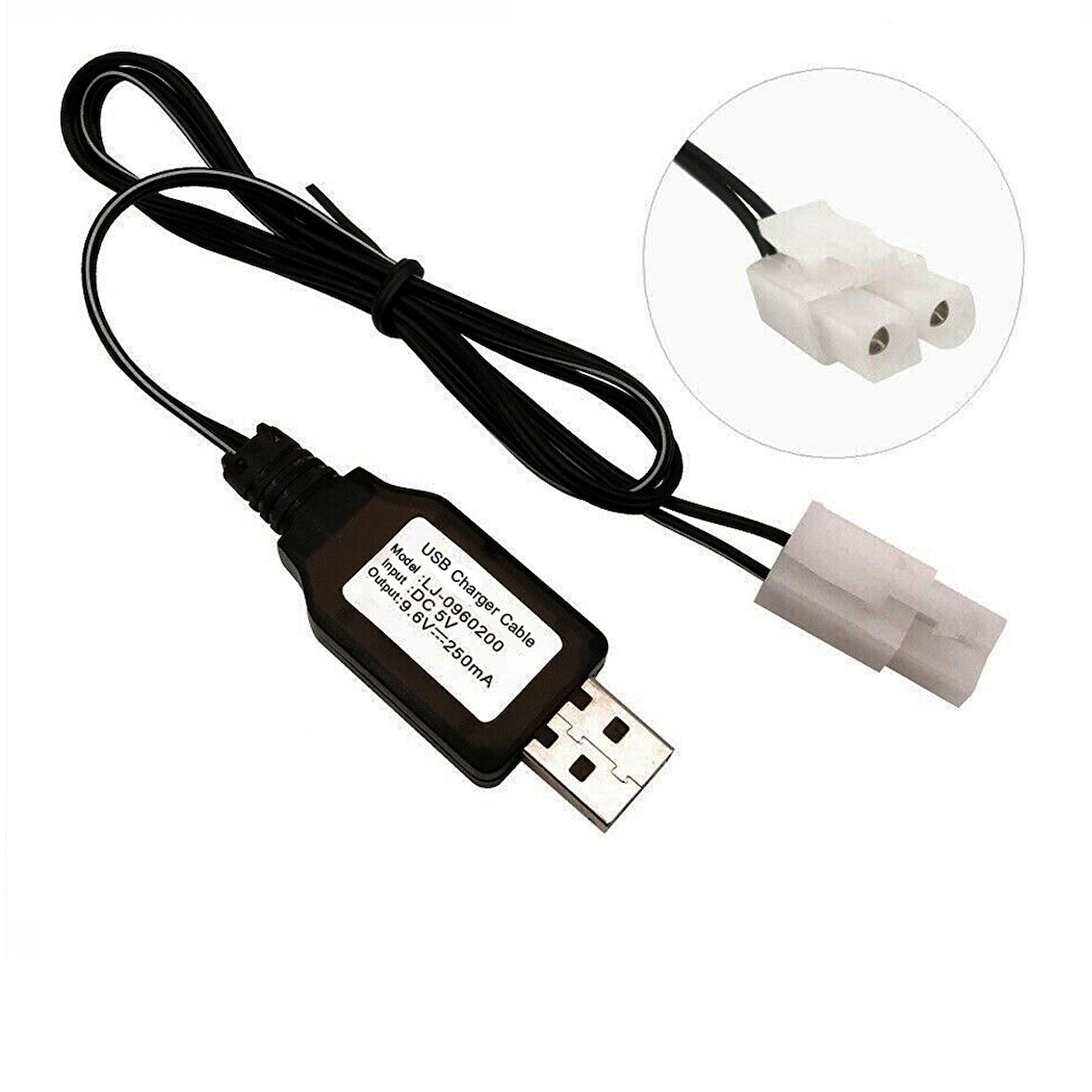 9.6V NI-CD / NI-MH Oyuncak Bataryası USB Şarj Kablosu