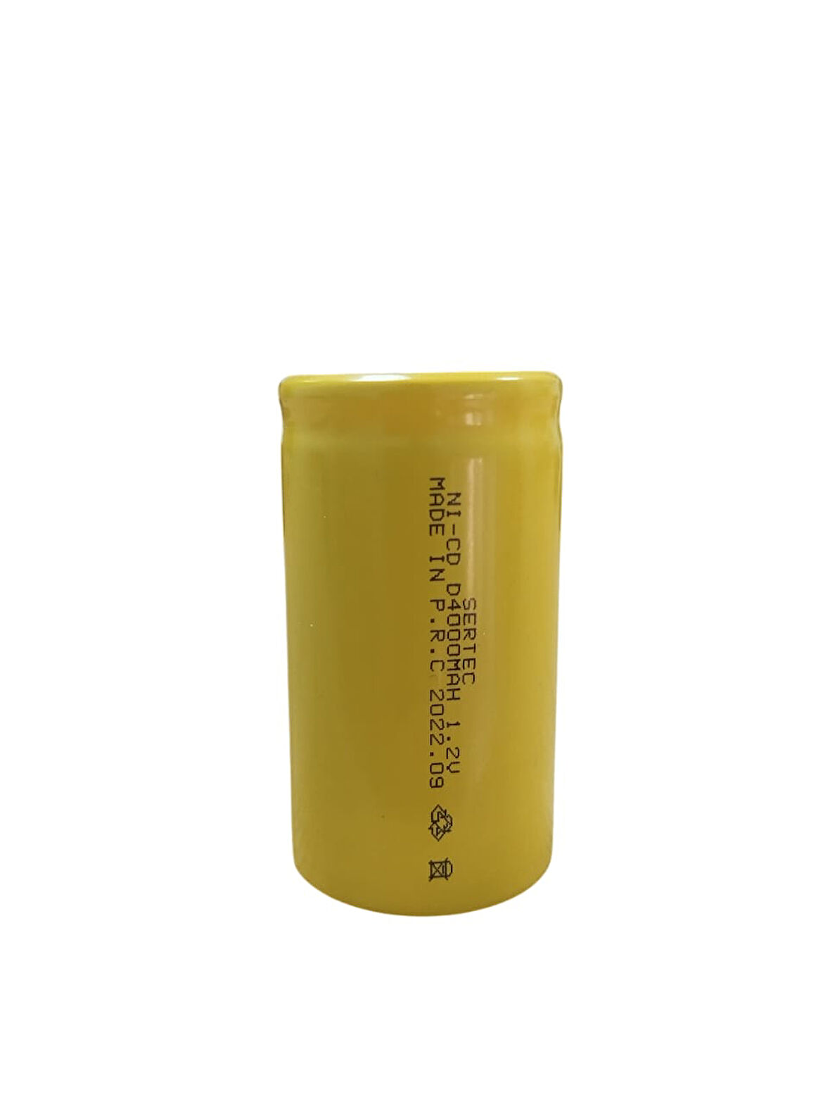 1.2V 4000 Mah - D Büyük Boy - Ni-CD Şarjlı Pil - (Başsız / Flat Head)