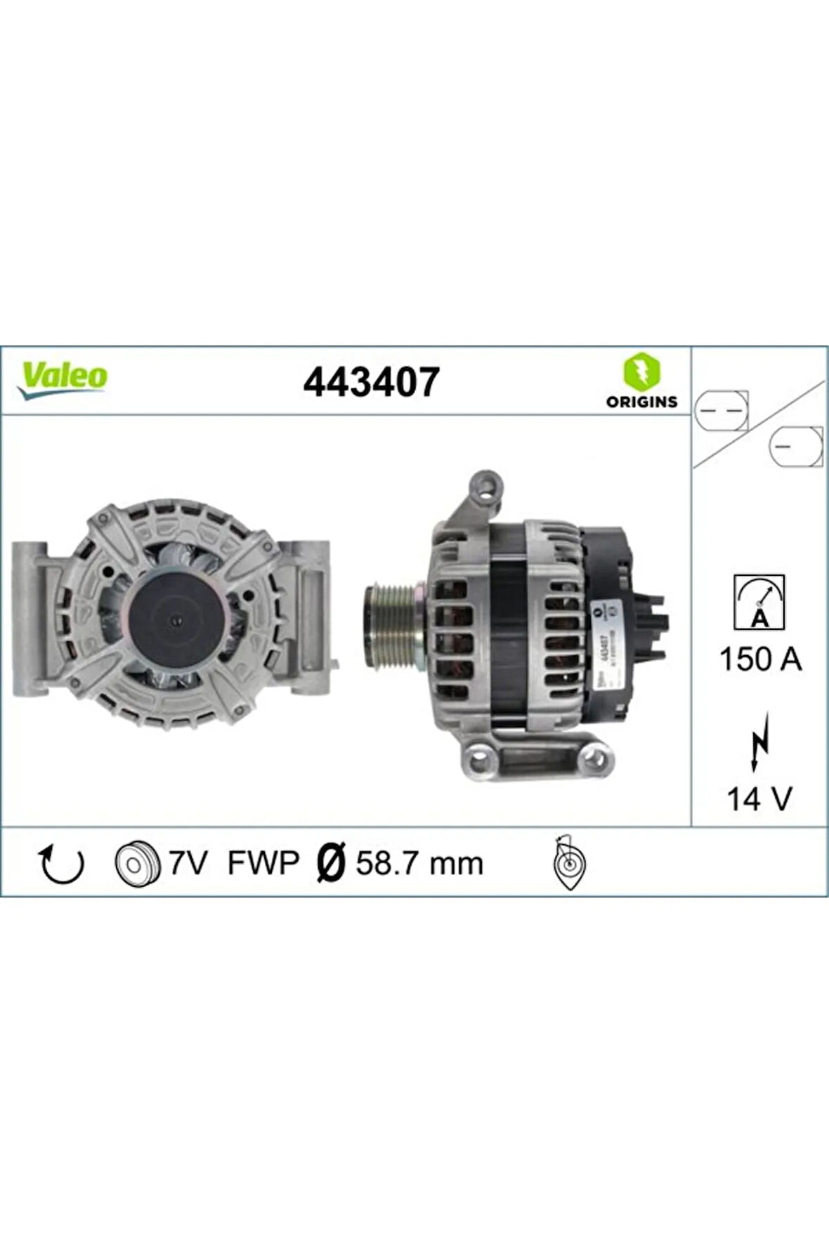 Alternator 12v 150a Transıt V348-v347 2.2 Tdcı 11 14 Transıt V363 14 17 Ranger 2