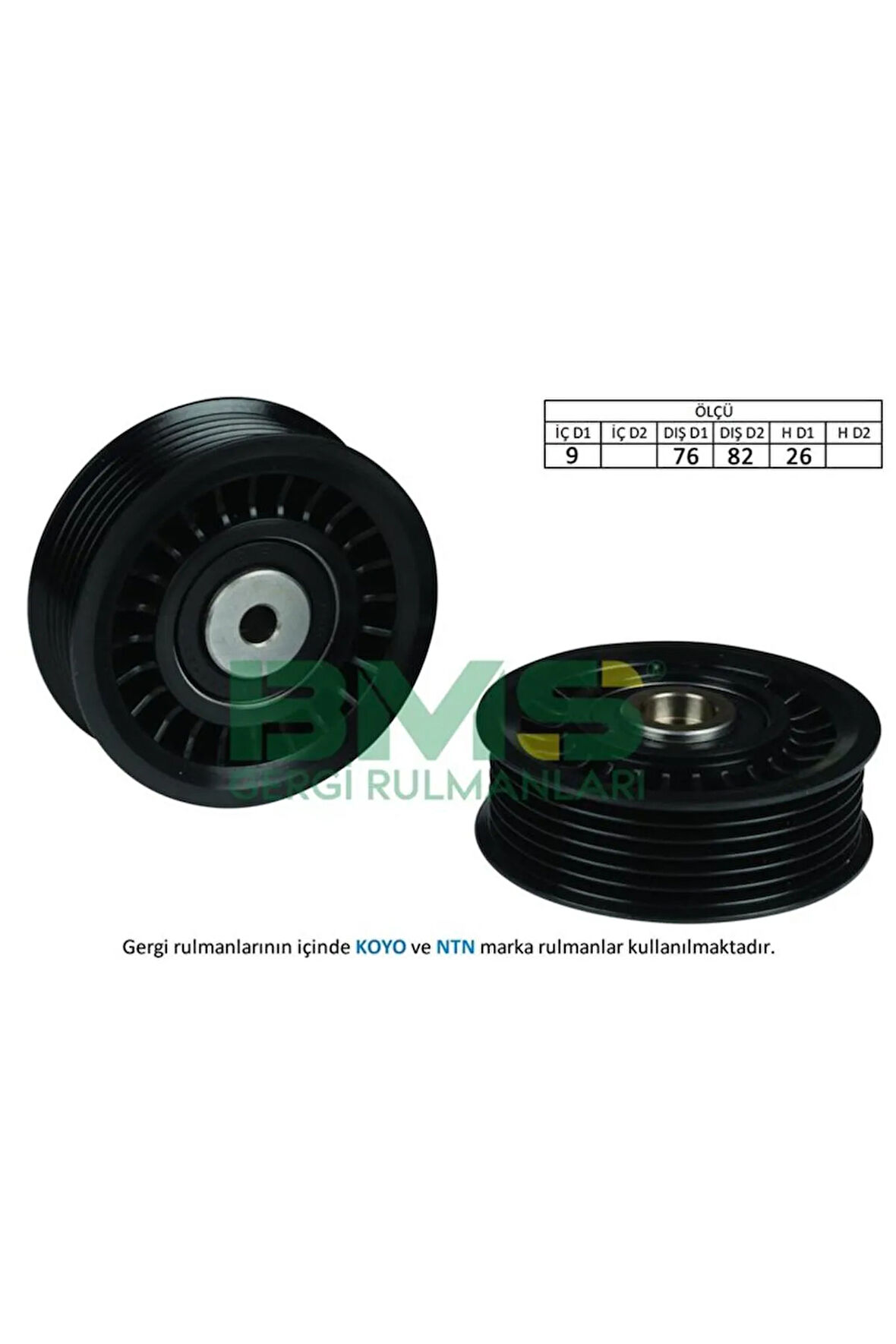 Alternatör Gergi Rulmanı Crafter 2.5 Tdı 2006 Bjm-bjk Kanallı 76mm