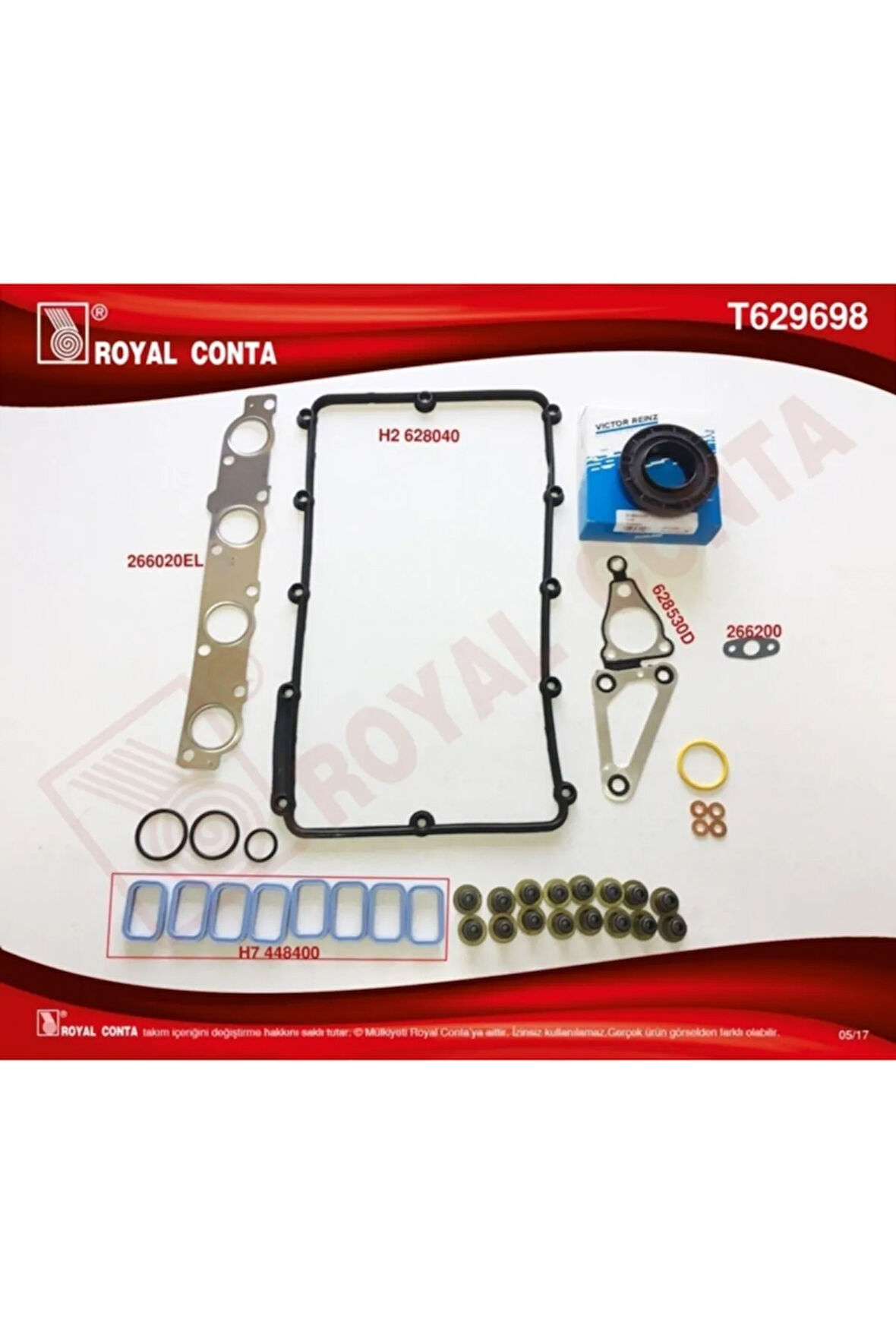 ÜST TAKIM CONTA REINZ KEÇ. SUBP.LASTİK SKC SİZ TRANSIT V348 11 14 V363 14 RANGER 12 2.2TDCI 155PS EU