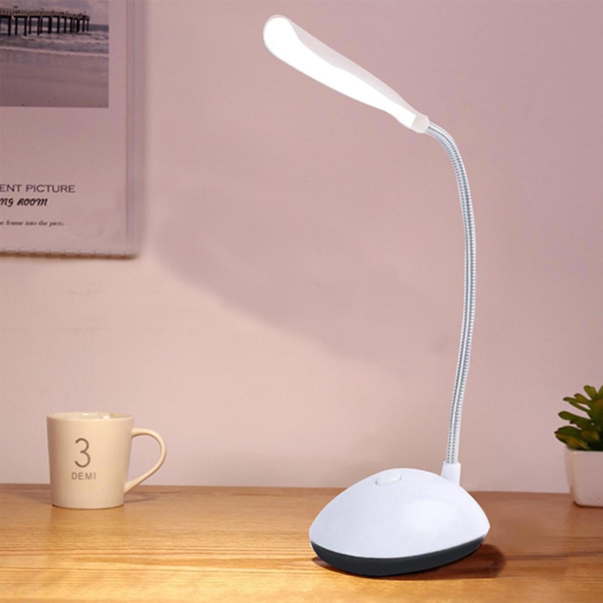Kullanışlı Bükülebilir Pilli Led Masa Lambası Kitap Okuma Işığı