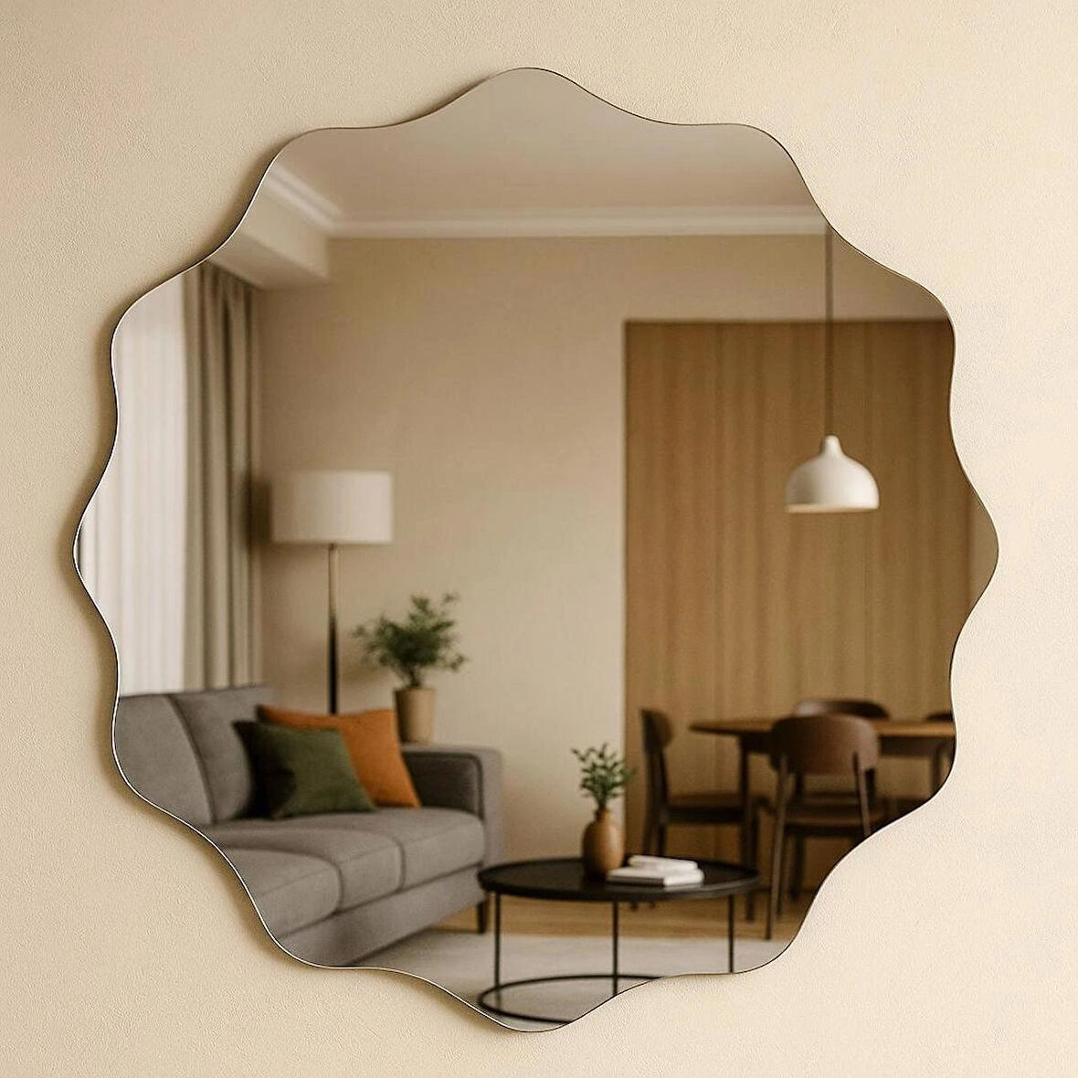 Dekoratif ayna, Duvar aynası, Şekilli ayna, Modern ayna