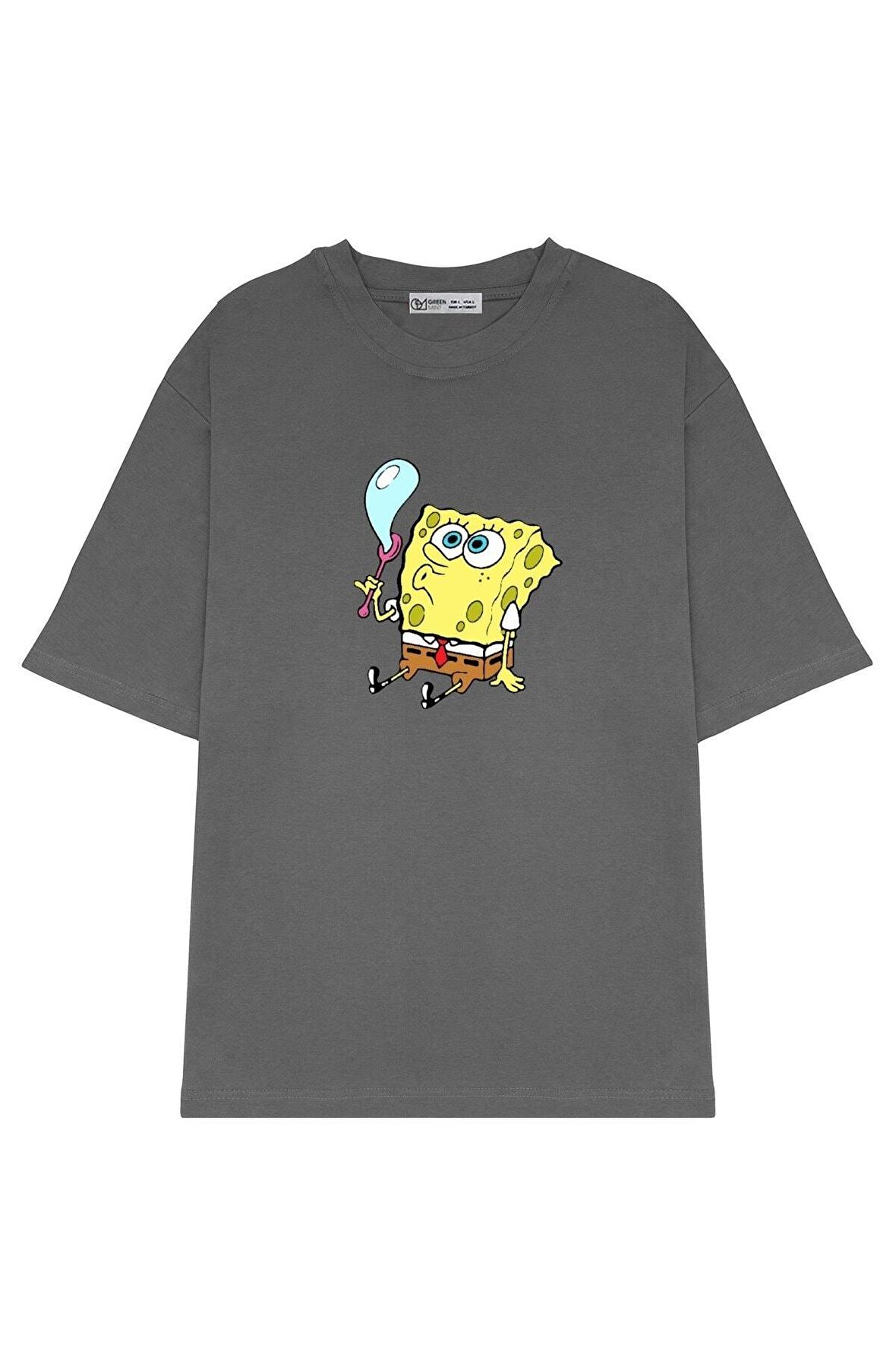Unisex Oversize T-shirt Sünger Bob