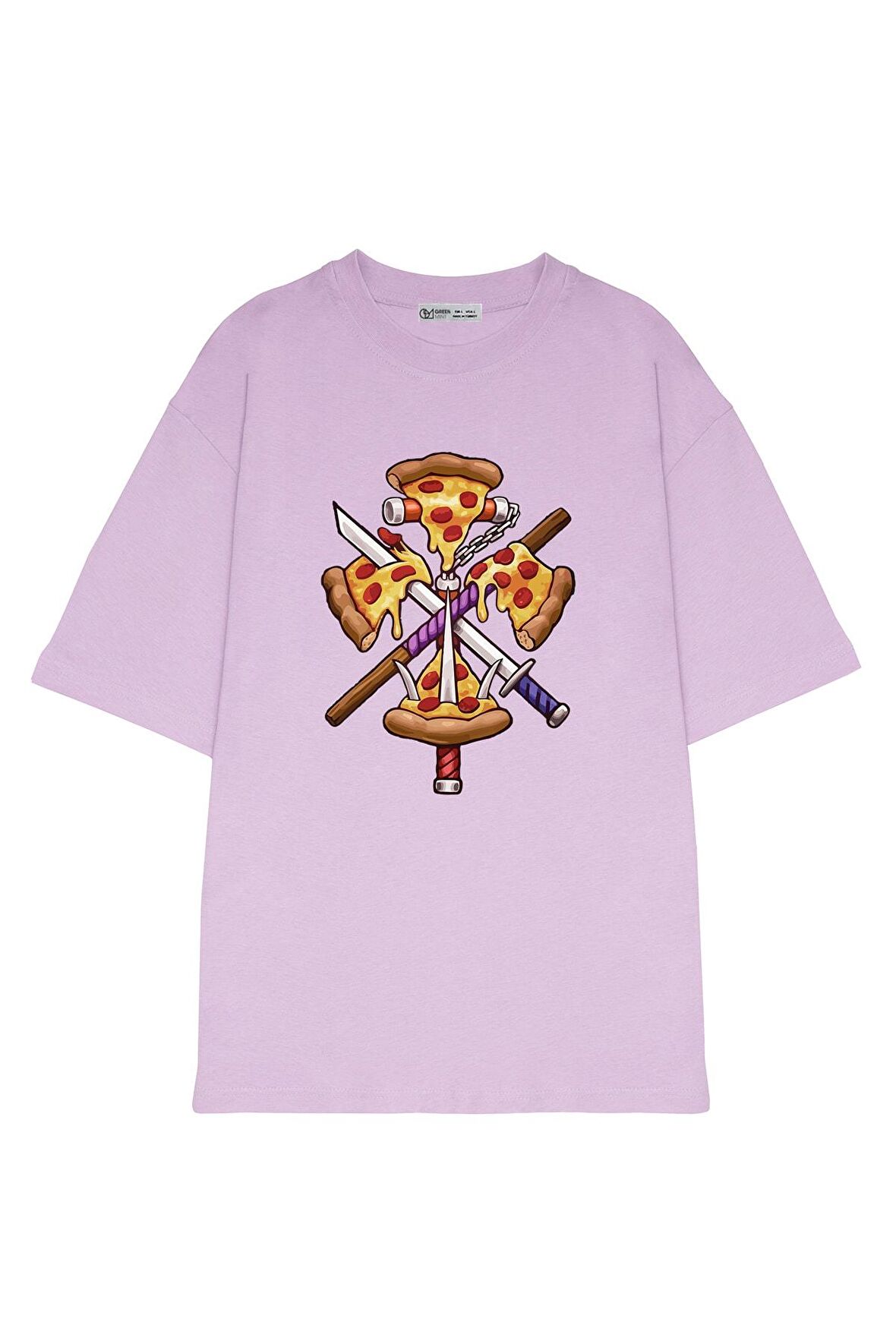 Unisex Oversize T-shirt Ninja Turtles Pizza