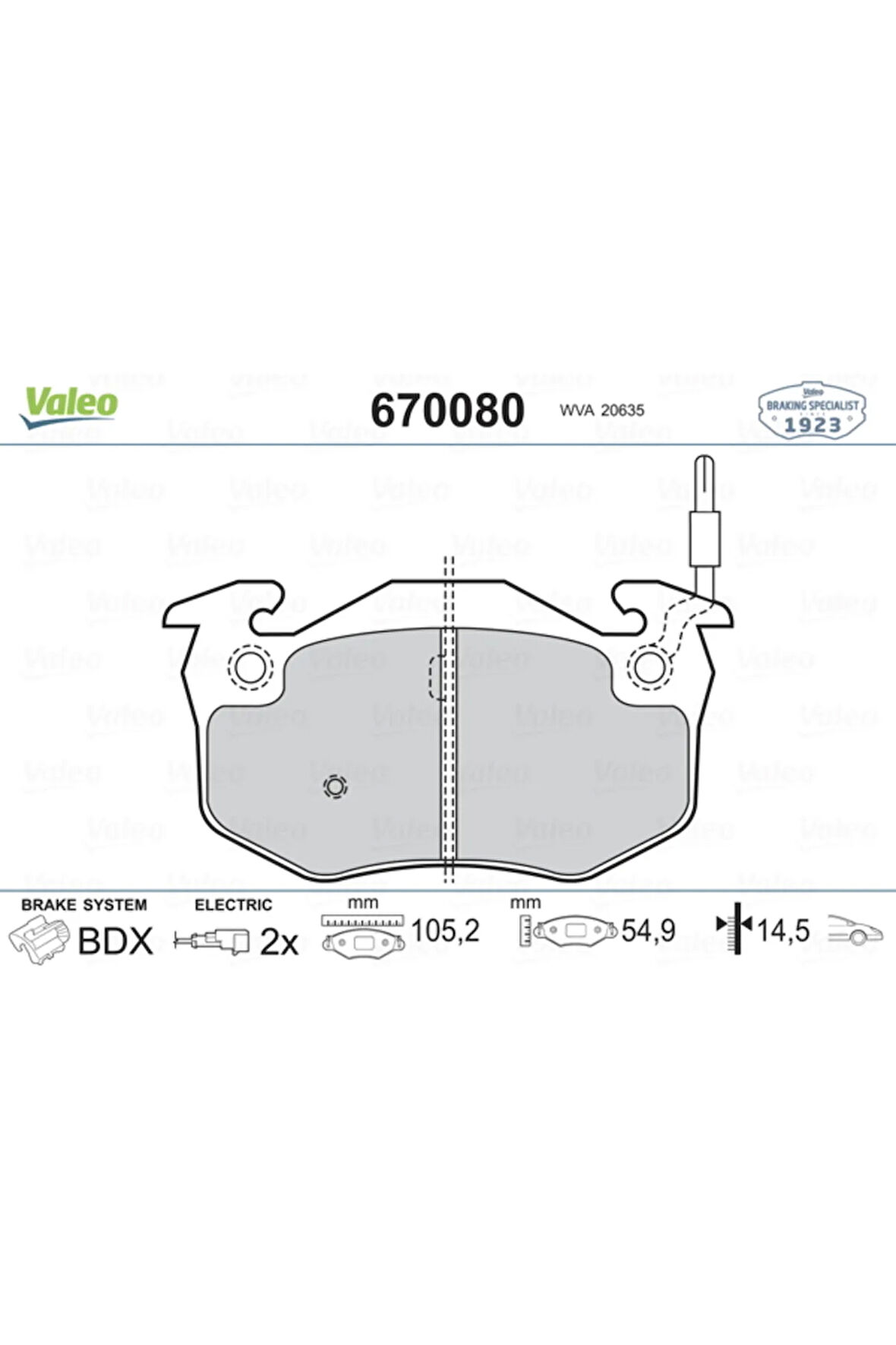 ÖN BALATA FİŞLİ TWNGO 1.2 96 R5 72-95