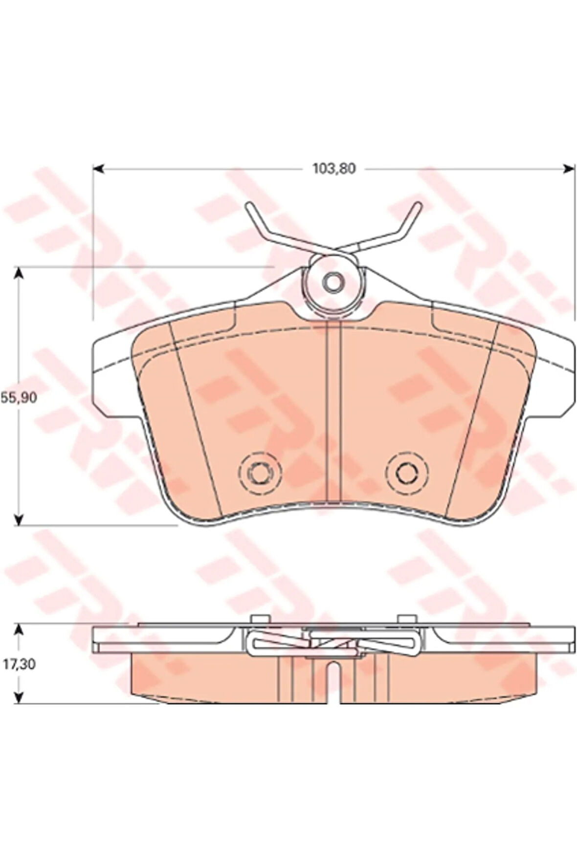 ARKA FREN BALATASI PEUGEOT P3008 09 16 P5008 09 17 P508 10 18 P308 GTI-RZC 10 14