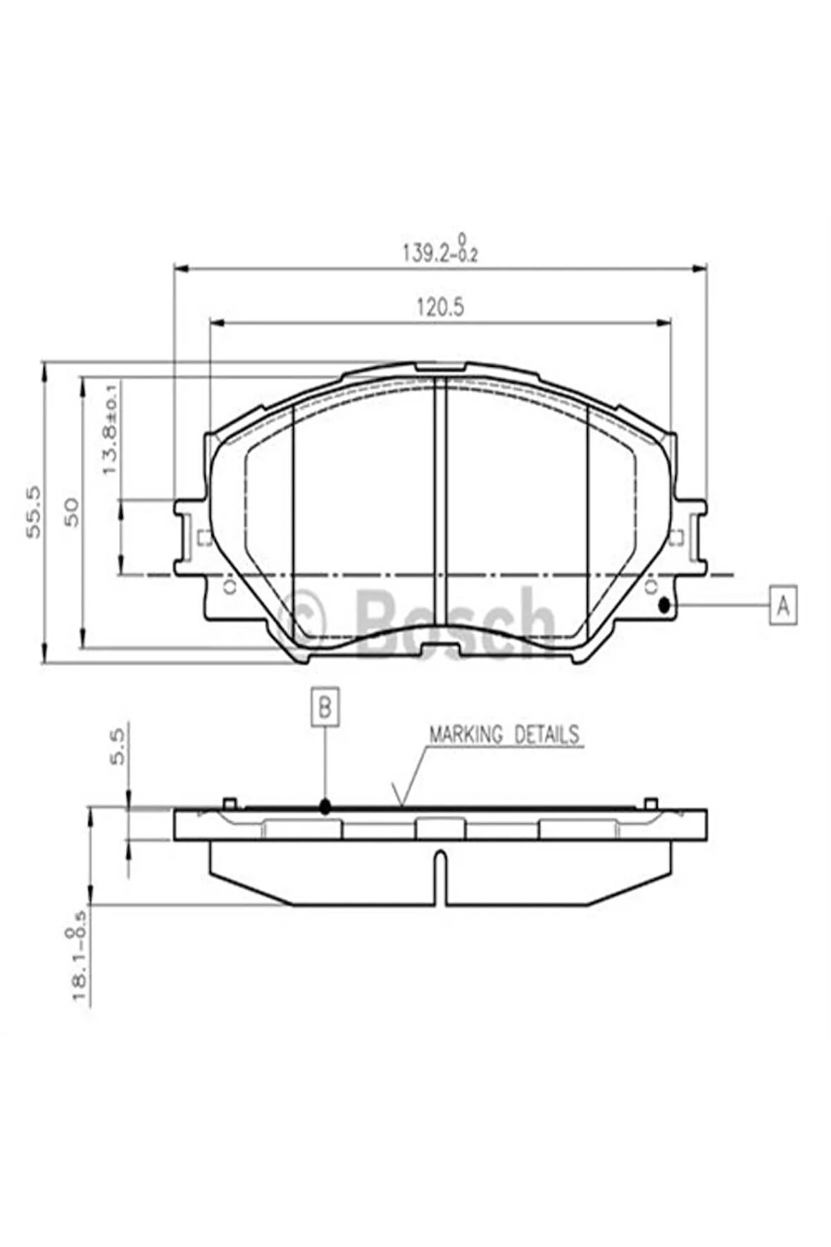 ÖN BALATA COROLLA 1.6 09 1.8 07 -AURIS 1.4 1.6 VTI 07 1.8 VVTI-RAV4 III 06 0986T