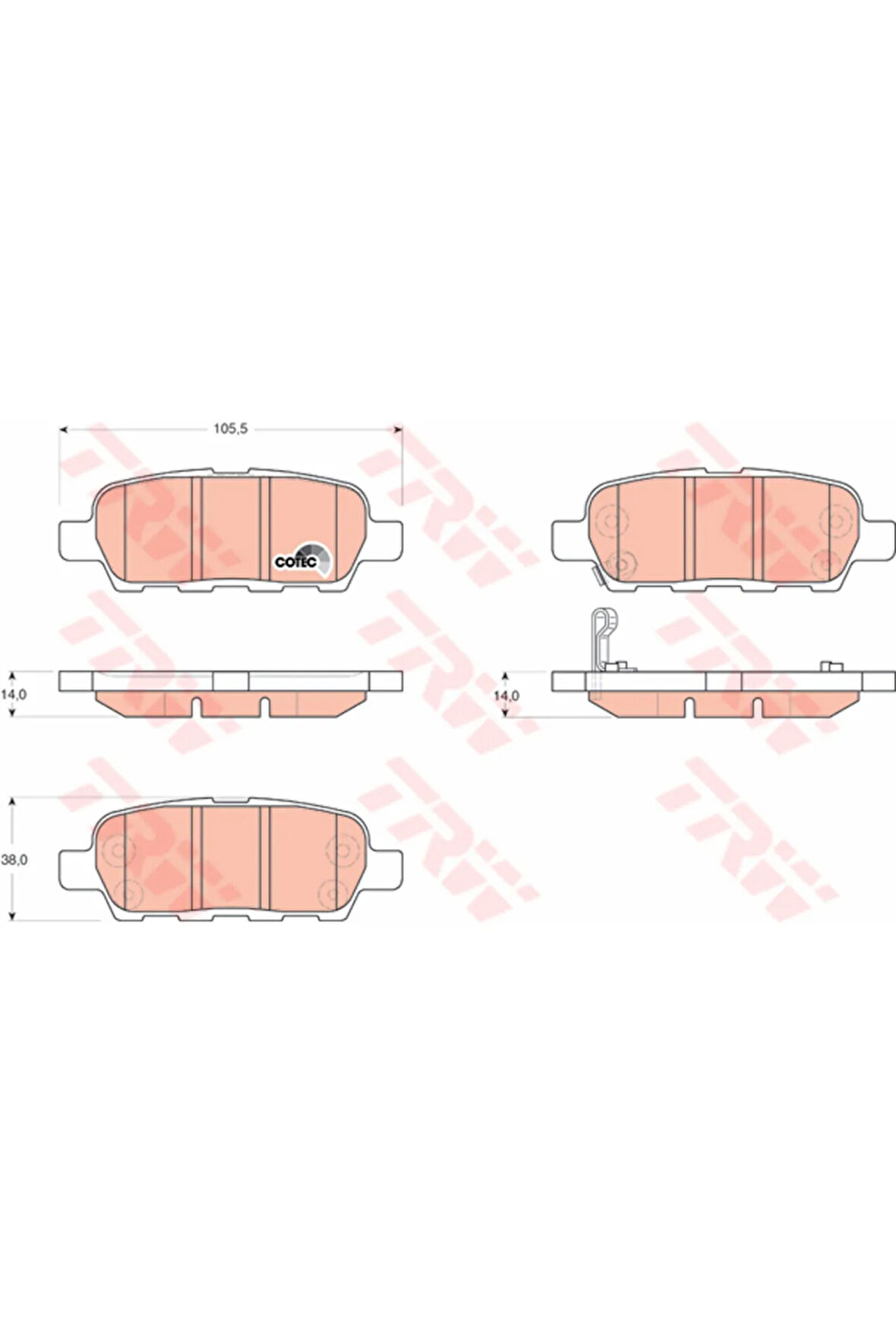 Arka Balata Nissan Xtrail 2.0-2.2dci 01 Infiniti Fx35 3.5 03 Fx45 4.5 03 Grand V