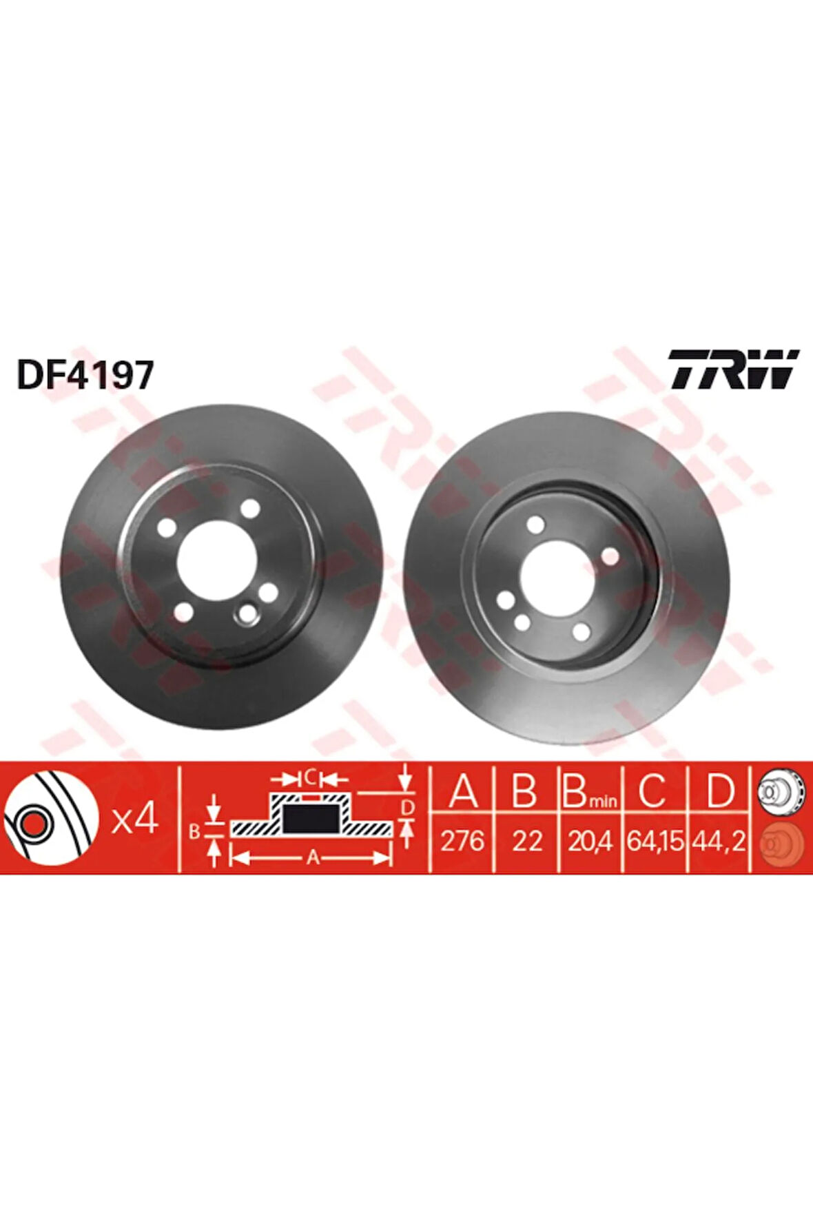 FREN DISKI ON MINI R50 R52 R53 TAKIM