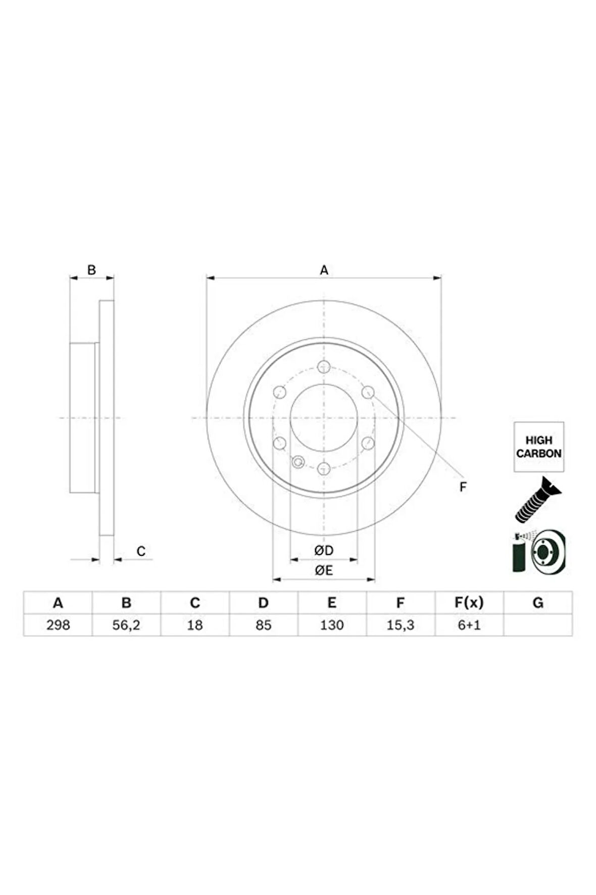 FREN DISKI ARKA MERCEDES SPRINTER B907 B910 18 ELEKTRONIK PARK FRENI