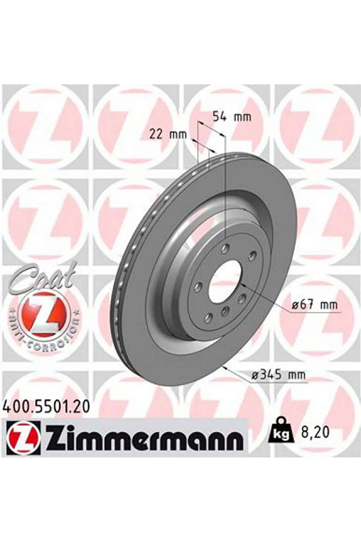 FREN DISKI ARKA MERCEDES X166 W166 C292 ZIMMERMANN 400.5501.20 OEM