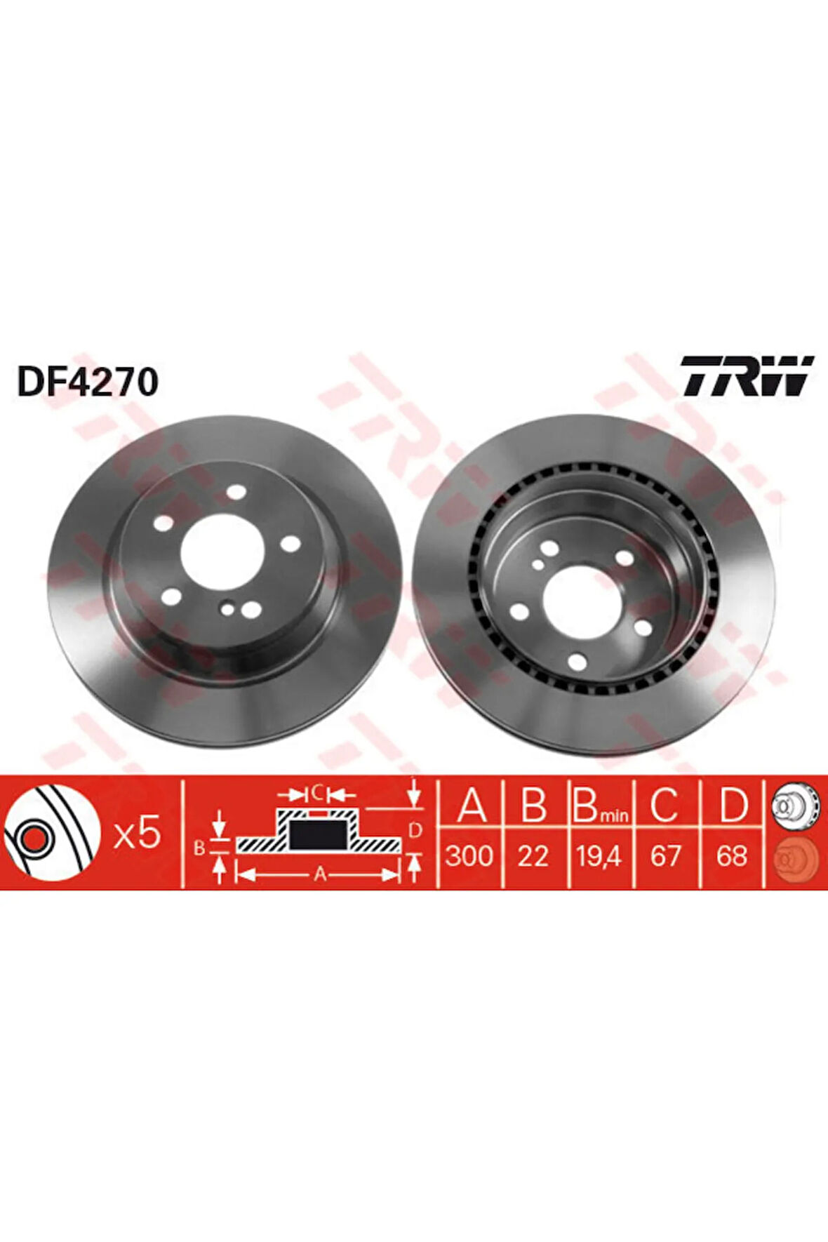 FREN DISKI ARKA MERCEDES X204 W211 C219 C218 W212 S212 102008